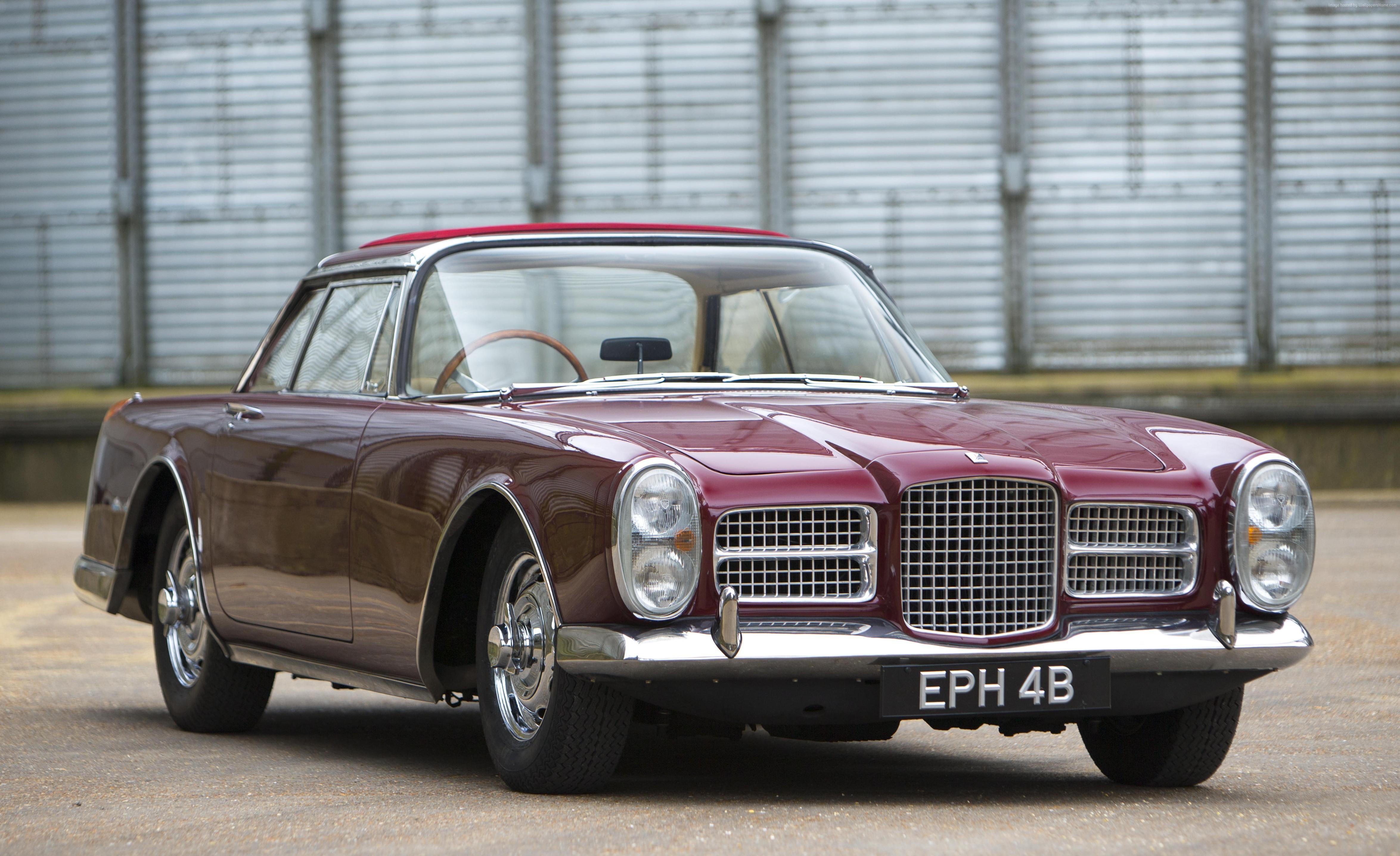 front, classic cars, FVS, III, Facel Vega, sports car, rent, 4K, Facellia, HK500, Excellence, 3, buy, HD Wallpaper