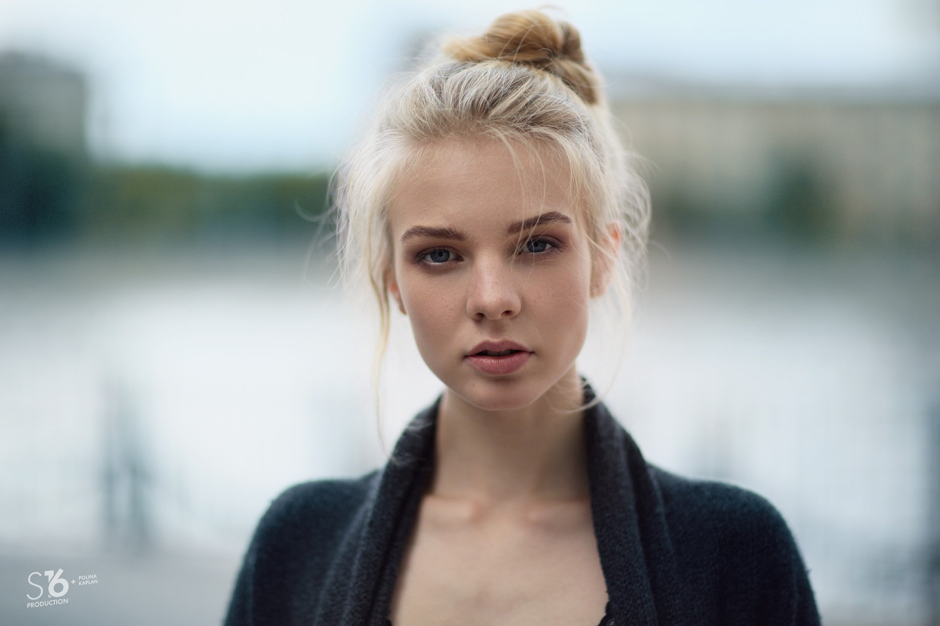outdoors, day, hairstyle, adult, lifestyles, young adult, blond hair, model, blonde, front view, one person, women, looking at camera, hair, face, Polina Kaplan, HD Wallpaper
