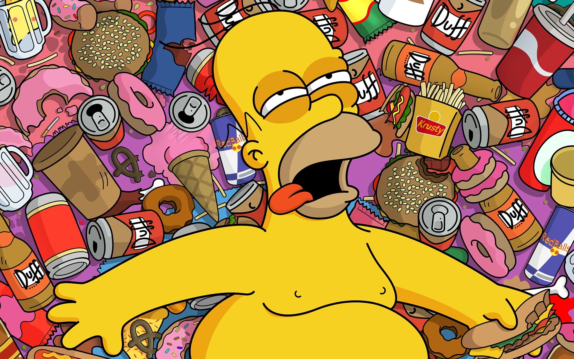 funny, simpson, HD, homer, 1080P, HD Wallpaper
