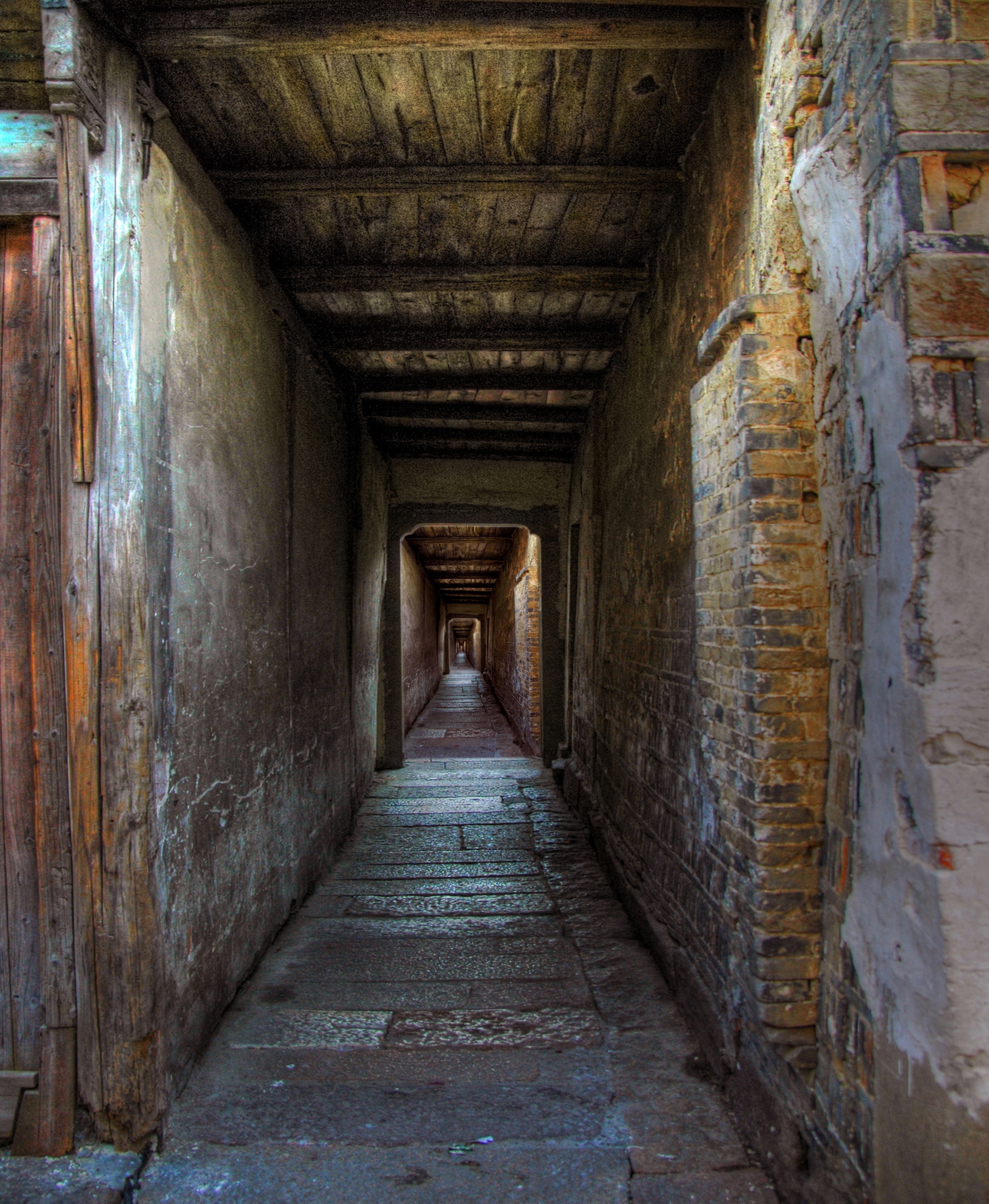 pavement, 2K, corridor, day, abandoned, endless, deterioration, empty, brown, no people, the way forward, wall - building feature, arcade, old, mounting, Phone HD Wallpaper