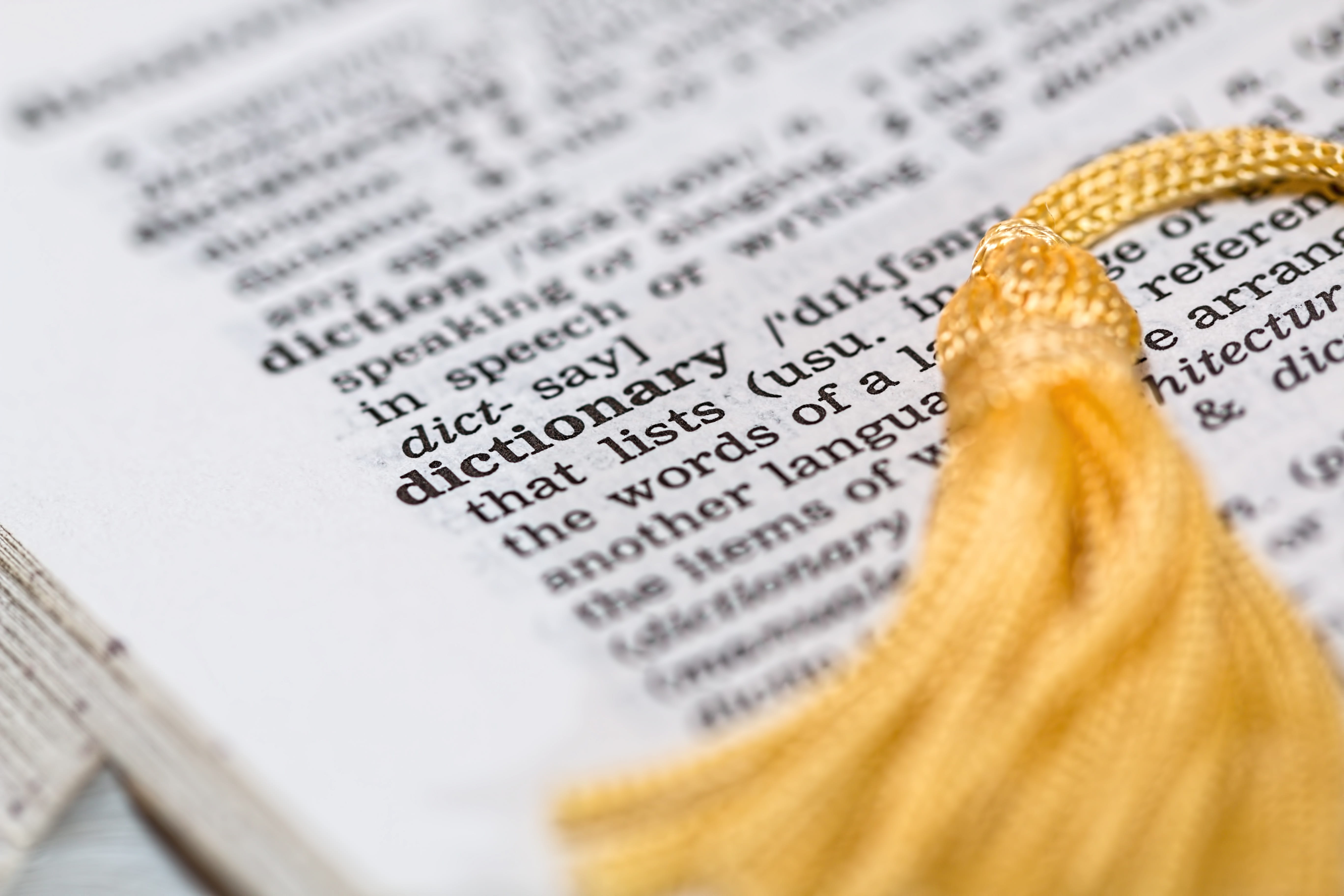 learn, meaning, information, english, close-up, page, indoors, studio shot, wedding, educate, healthcare and medicine, 5K, reading, tassel, publication, HD Wallpaper