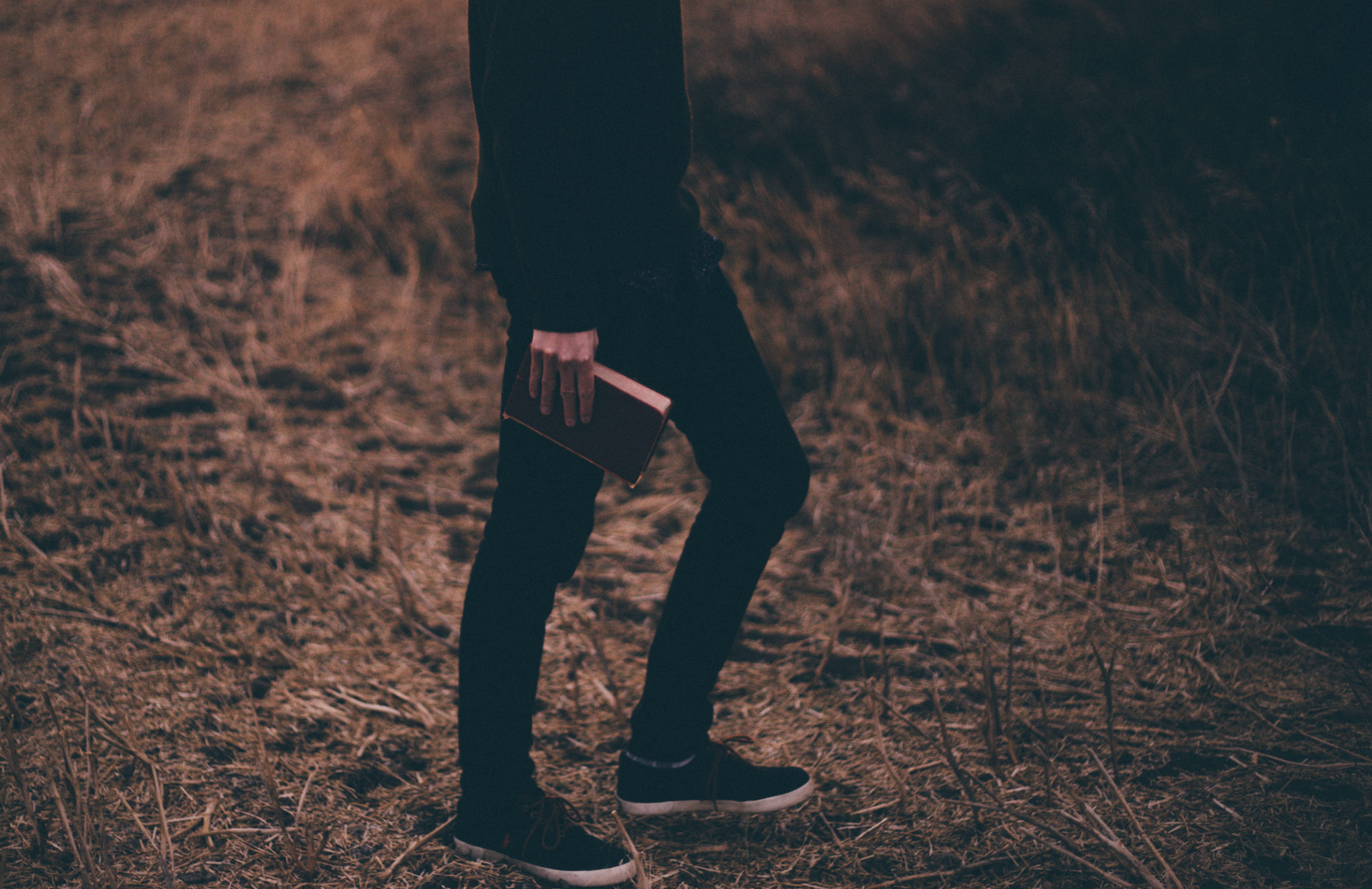 pants, human leg, human body part, black, day, person, standing, carry, focus on foreground, plant, walking, reading, nature, book, wearing, jeans, adult, HD Wallpaper