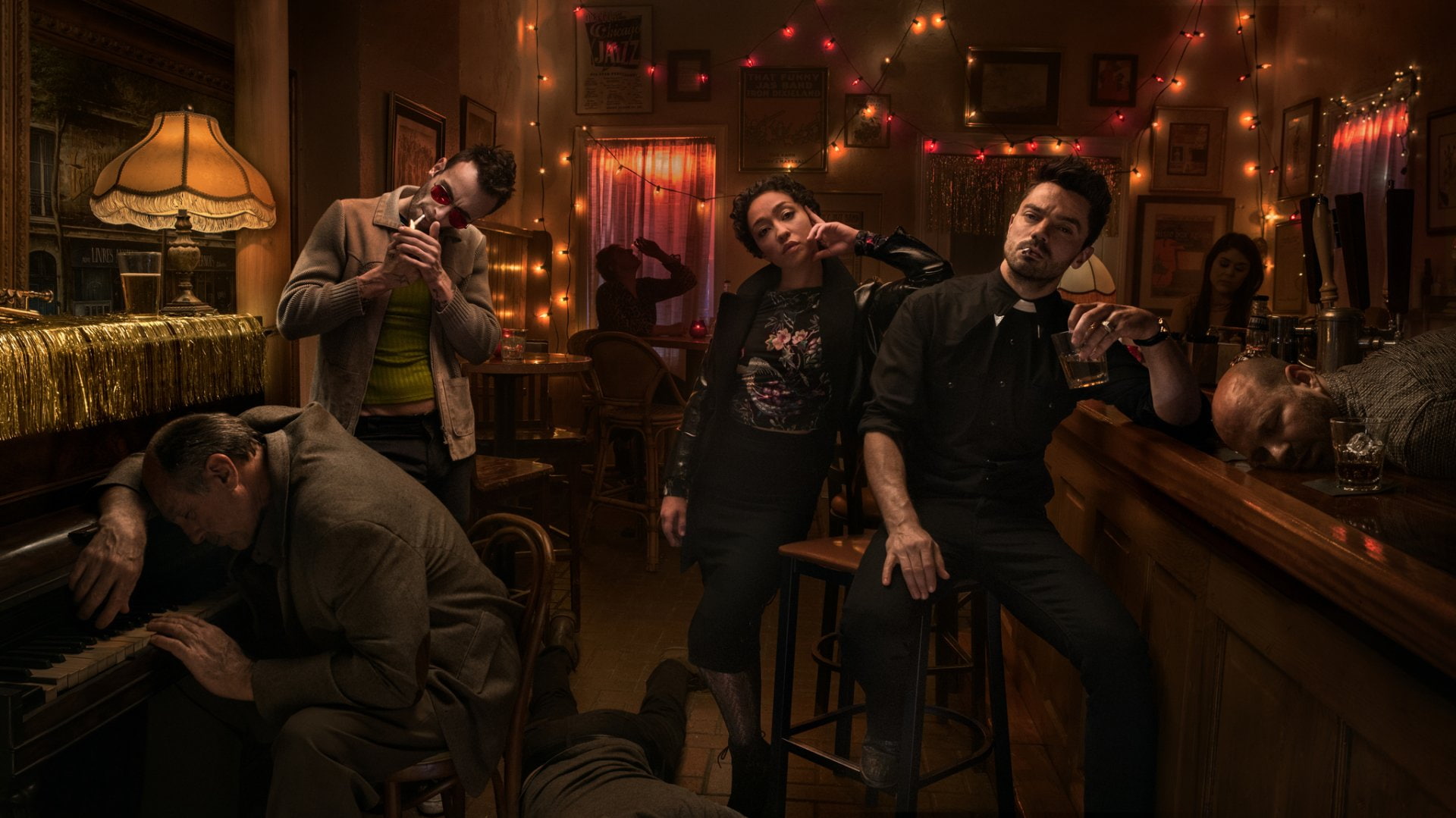 Preacher, Dominic Cooper, TV Show, Tulip OHare, Joseph Gilgun, Jesse Custer, 1080P, Ruth Negga, Cassidy (Preacher), HD Wallpaper