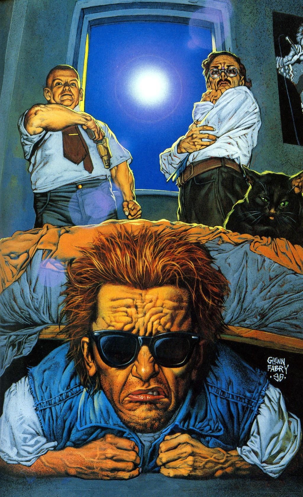 emotion, Preacher, males, men, architecture, Glenn Fabry, teenager, creativity, Garth Ennis, spirituality, arts culture and entertainment, archival, 720P, Phone HD Wallpaper