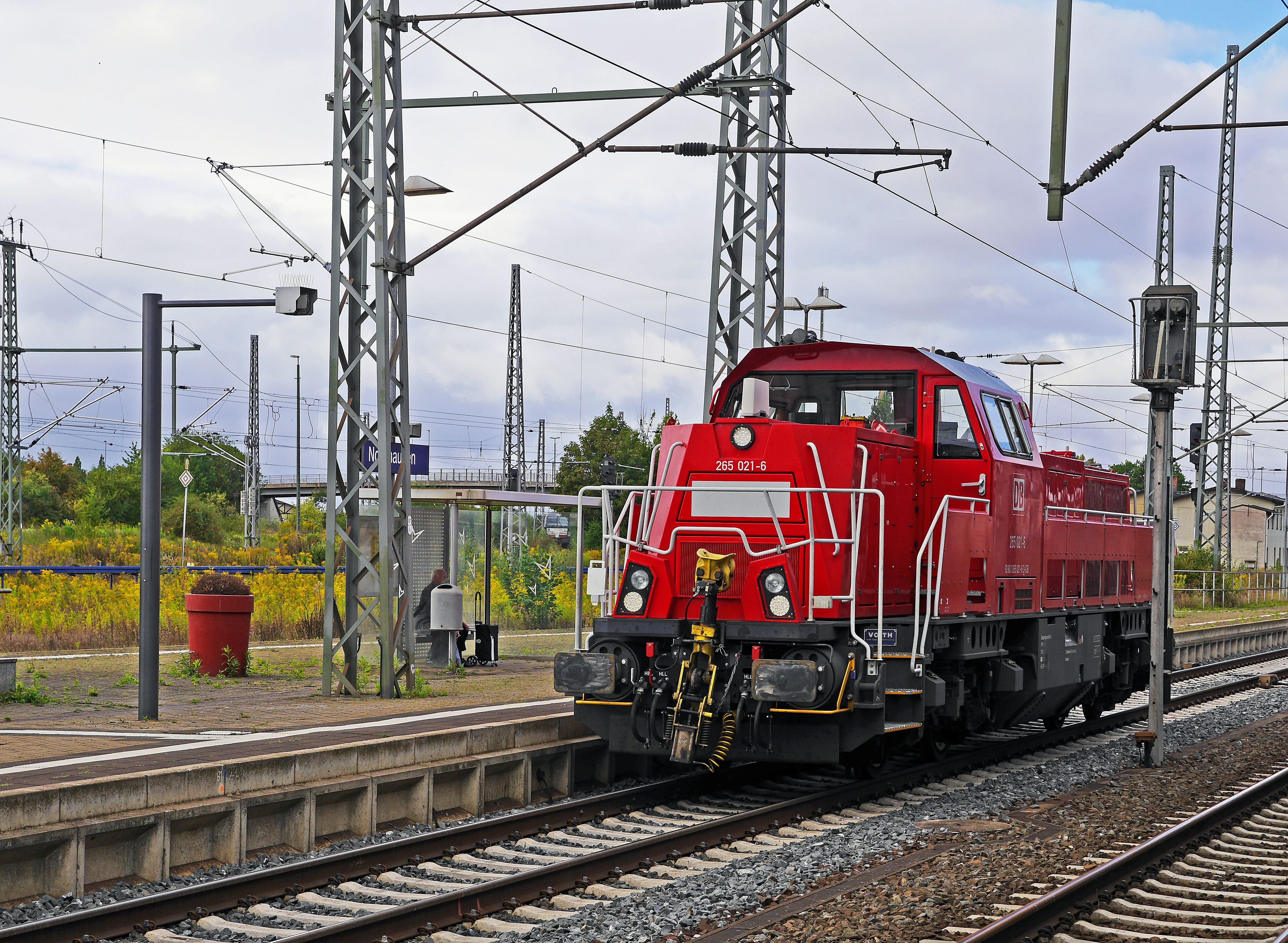 locomotive, no people, urban Scene, train - vehicle, red, fuel and power generation, railroad Track, electricity, railroad Station Platform, street, transportation, HD Wallpaper