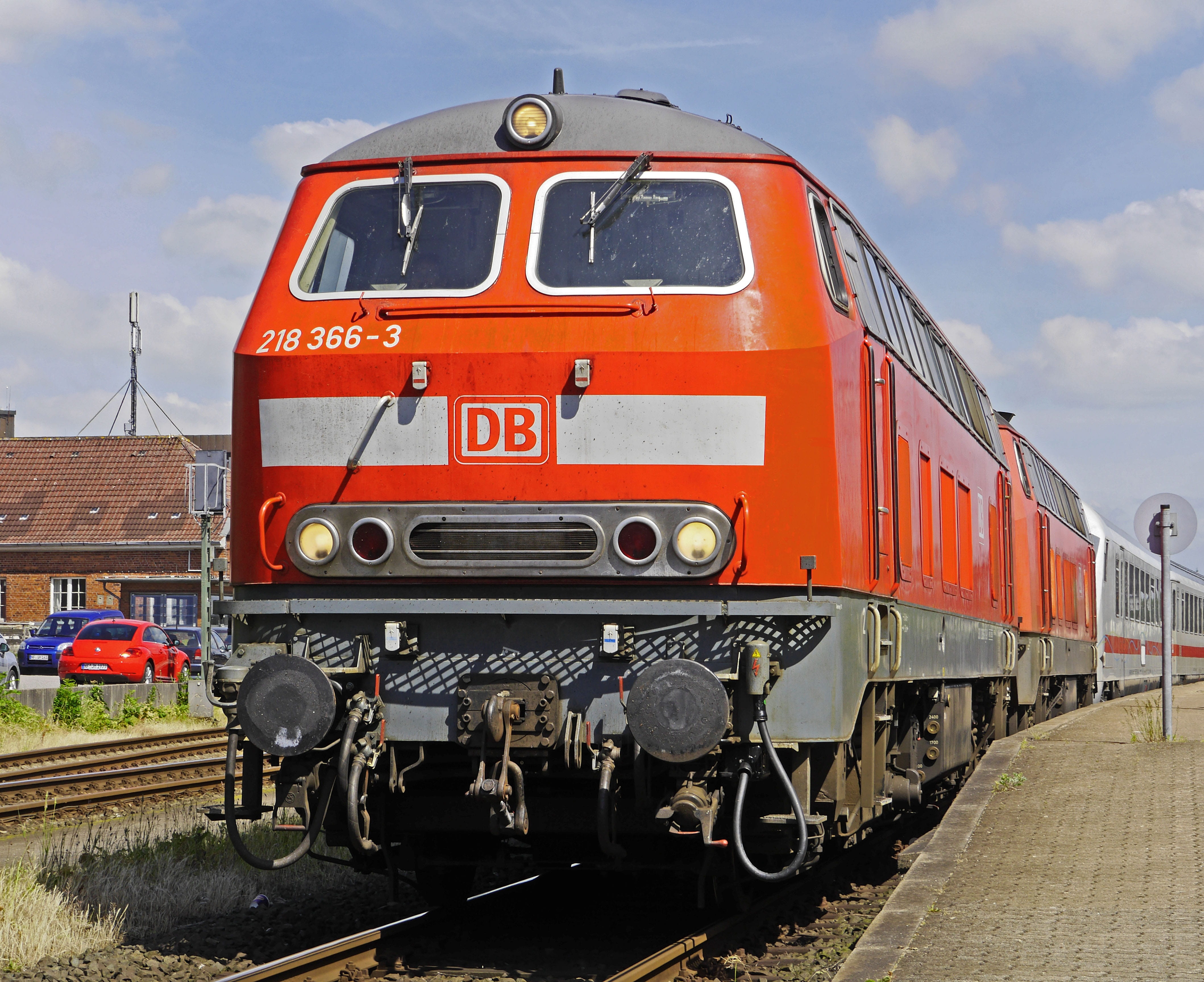 railway, sylt, nordfriesland, red, deutsche bahn, sky, mode of transportation, railroad car, locomotive, germany, land vehicle, island, public transportation, HD Wallpaper