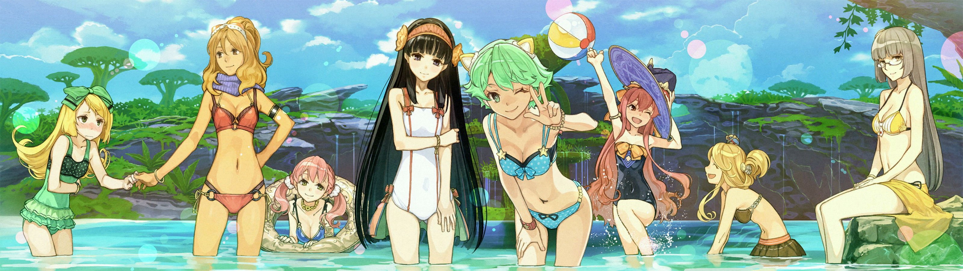 game, jurie, malier, voll, shallistera, crotze, erslied, katla, miruca, shallotte, 2K, larchica, wilbell, linca, elminus, escha, dualscreen, HD Wallpaper