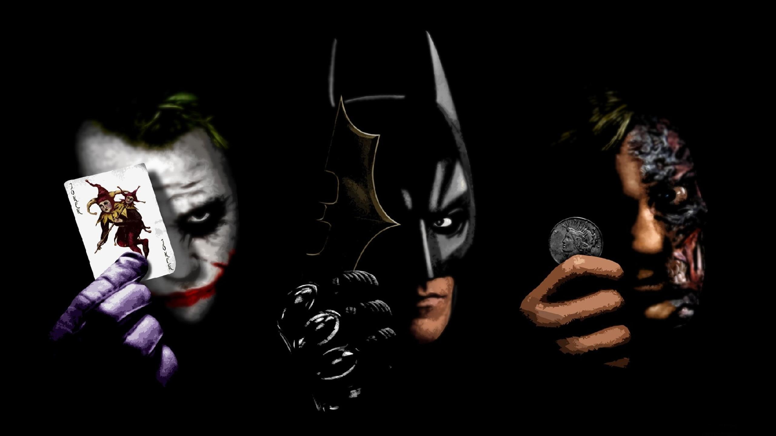 two, face, joker, harvey, 2K, hd, batman, dent, art, HD Wallpaper