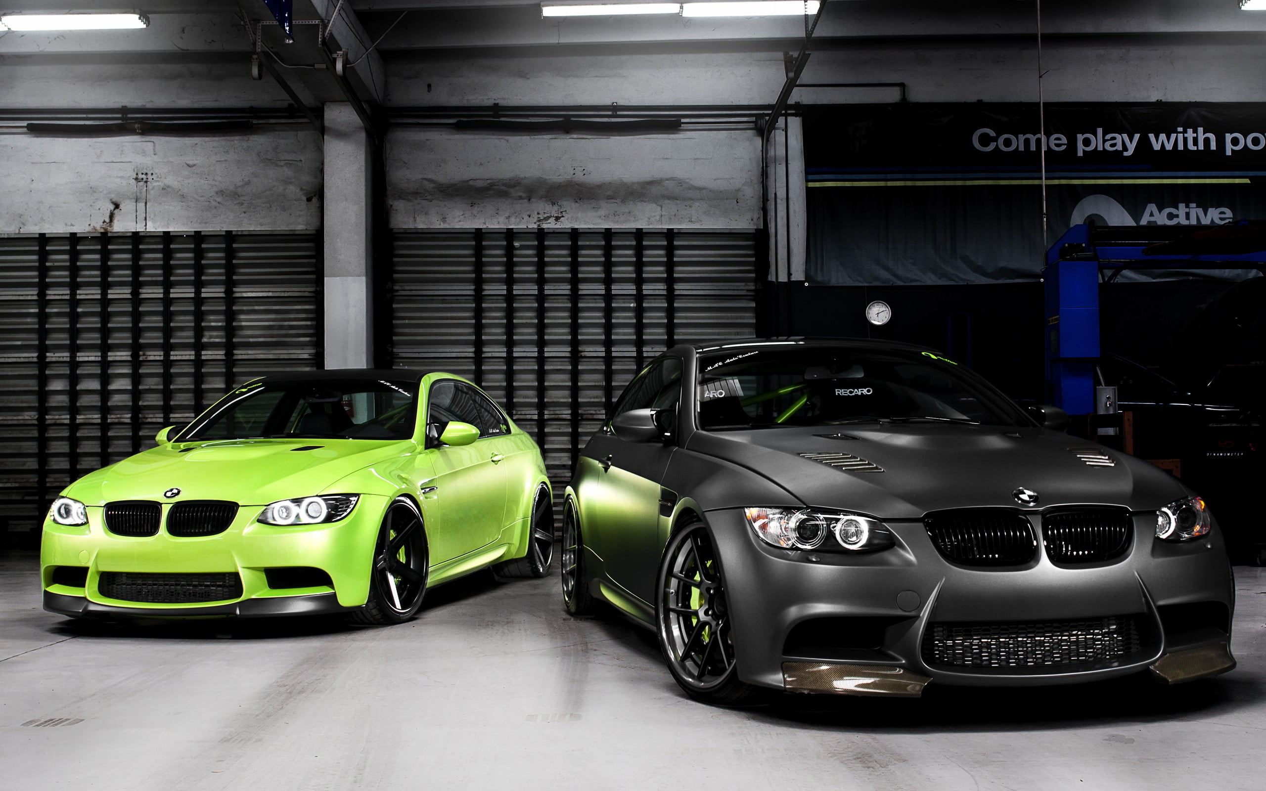 no people, indoors, competition, motor vehicle, stationary, mode of transportation, retail, luxury, BMW M3, technology, garage, sport, auto repair shop, HD Wallpaper