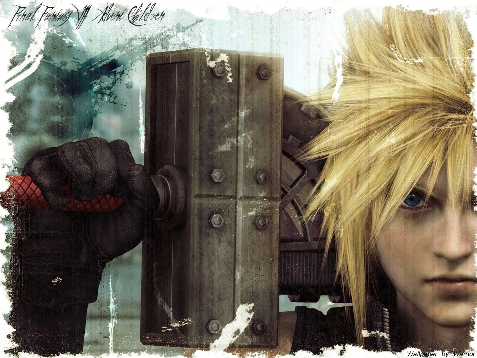 mallet, hair, leisure activity, portrait, game, day, long hair, close-up, anime, Cloud Strife, Final Fantasy 7: Advent Children, hairstyle, headshot, HD Wallpaper