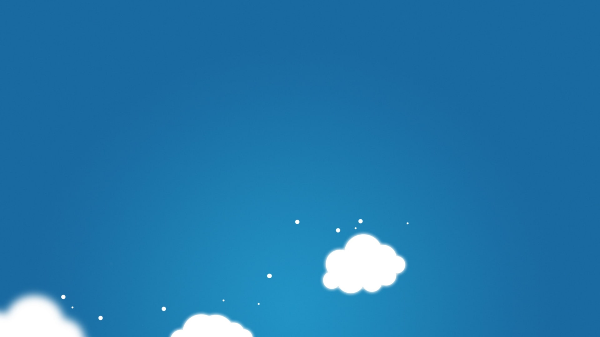 clouds, background, blue, 1080P, cartoon, minimal, HD Wallpaper
