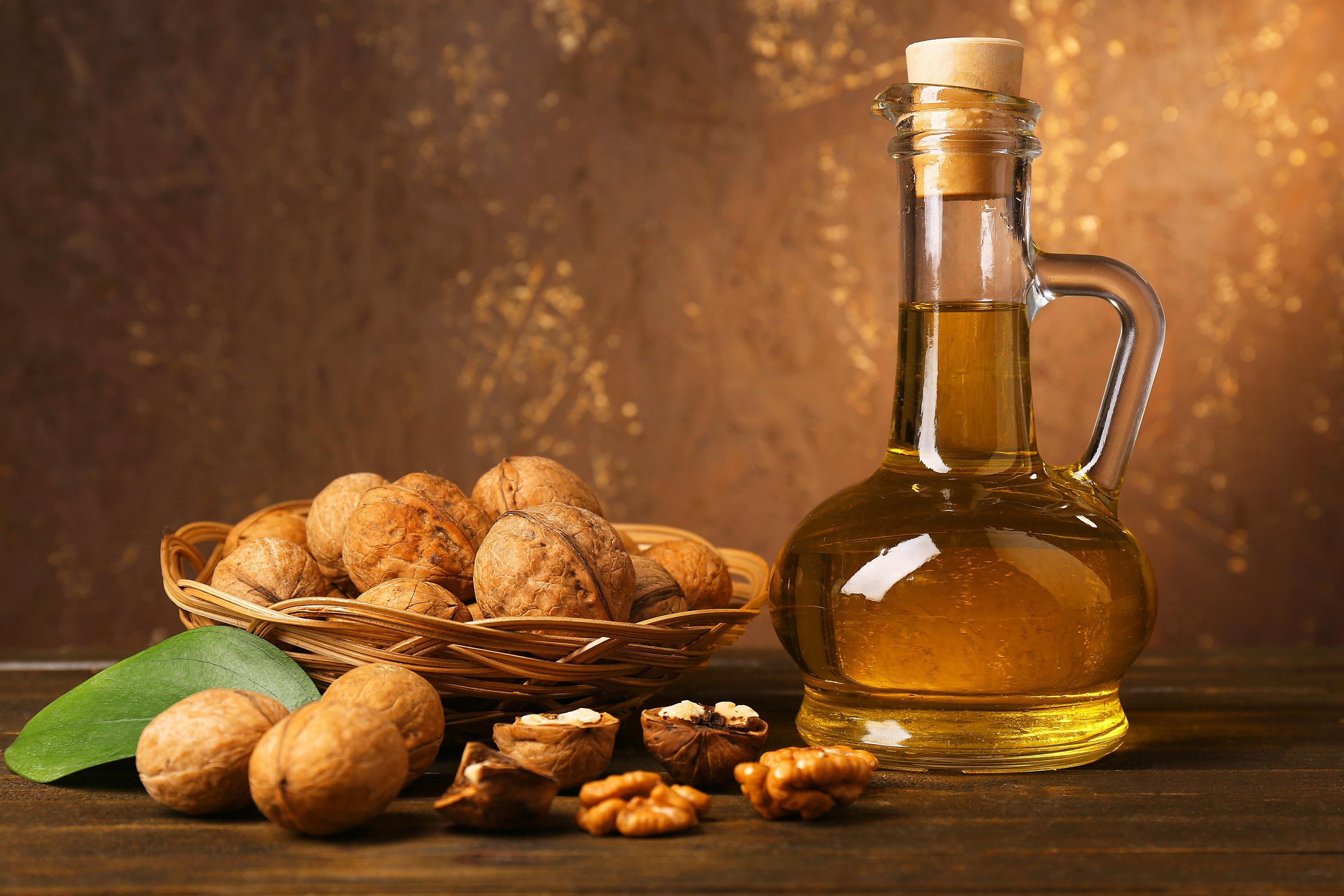bottle, butter, 2K, honey, walnuts, leaves, HD Wallpaper