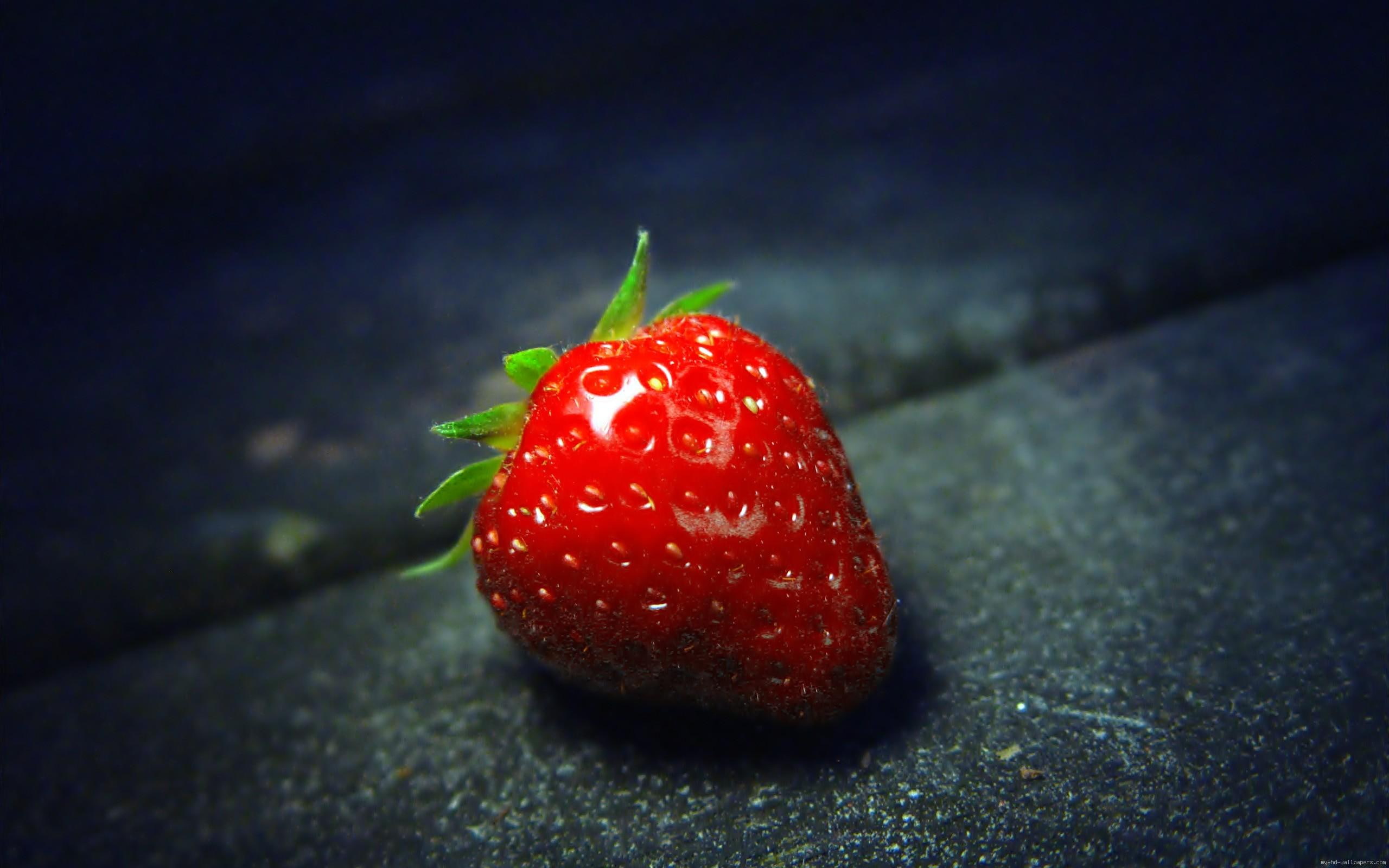 fruit, 2K, food, background, dark, strawberry, HD Wallpaper