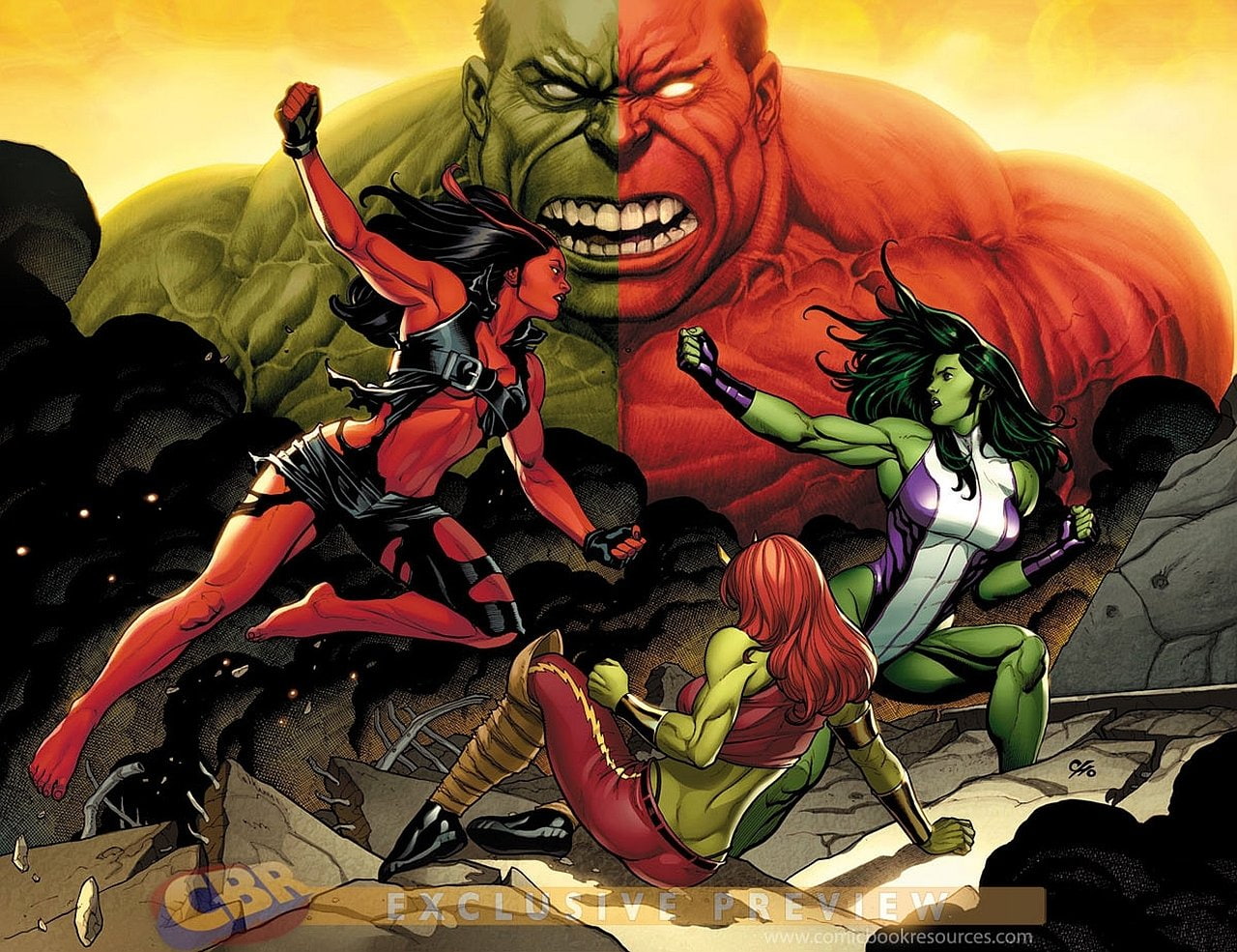 Comics, 720P, She-Hulk, Red She-Hulk, Hulk, HD Wallpaper