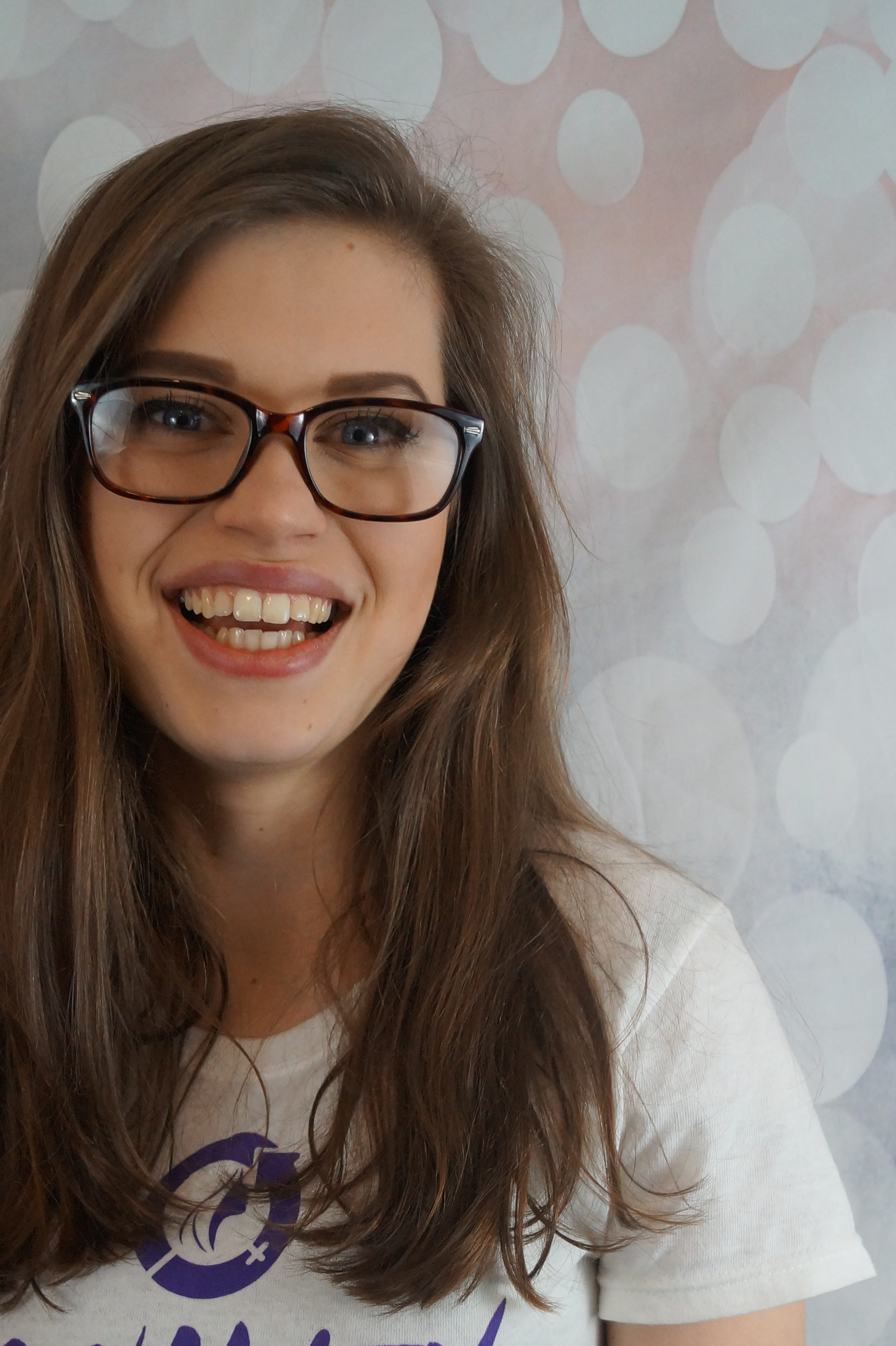 eyeglasses, pretty, lifestyles, looking at camera, young, teeth, headshot, face, model, young adult, glasses, real people, smiling, front view, hairstyle, Phone HD Wallpaper