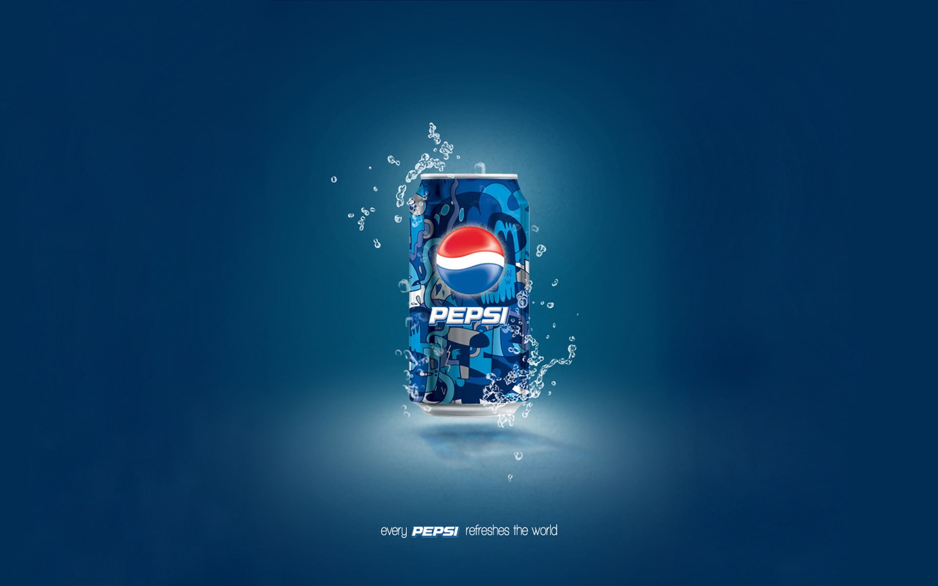 pepsi, blue, 1080P, can, soda, refresh, HD Wallpaper