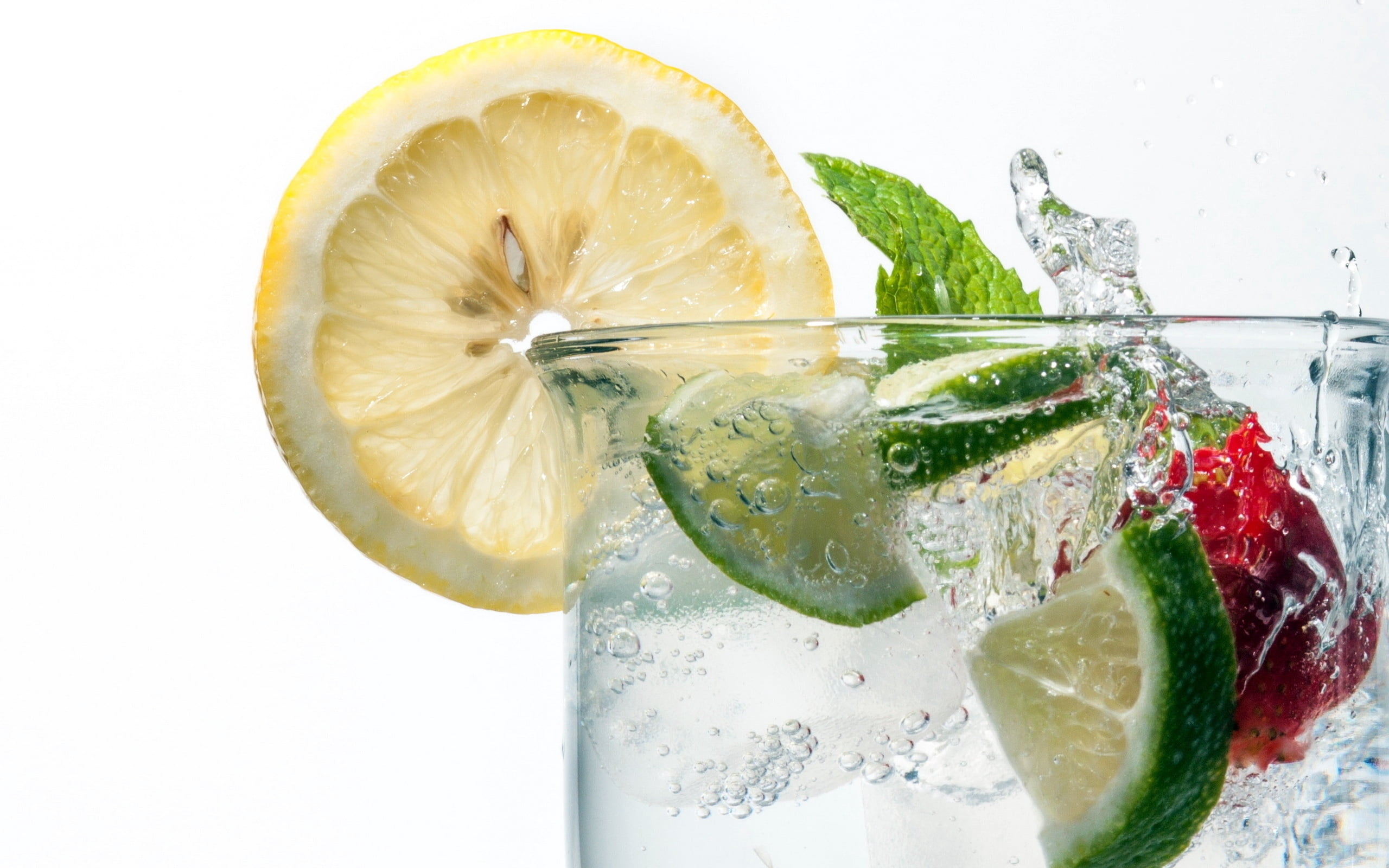 slice, cold - Temperature, cool, citrus, rum, close-up, herb, sour Taste, fruit, backgrounds, drinking Water, food, freshness, no People, soda, juicy, liquid, HD Wallpaper