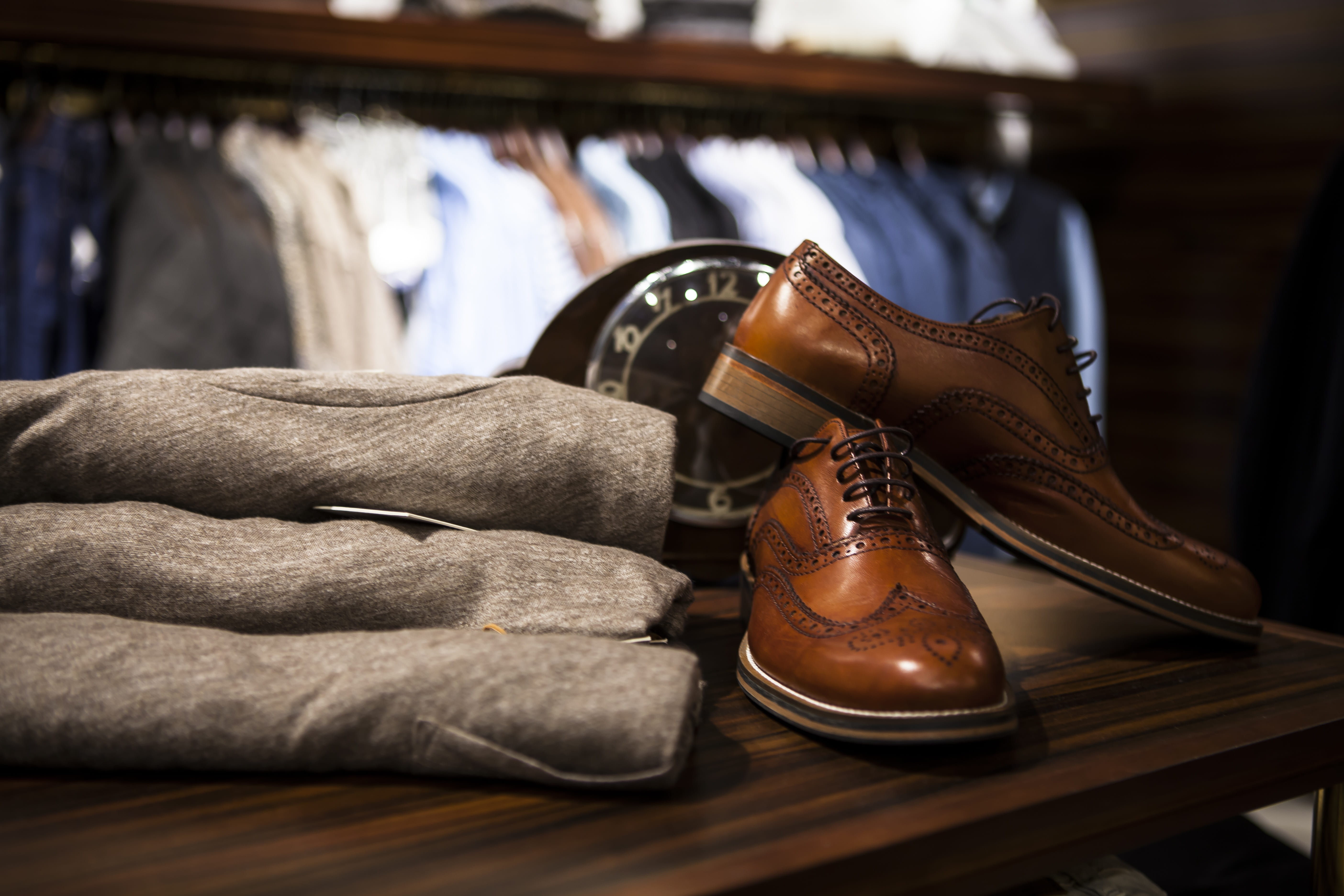 classy, dress, polo, selective focus, shoe, wooden, business, shop, focus on foreground, human body part, formal, shoes, wood - material, indoors, shoelace, HD Wallpaper