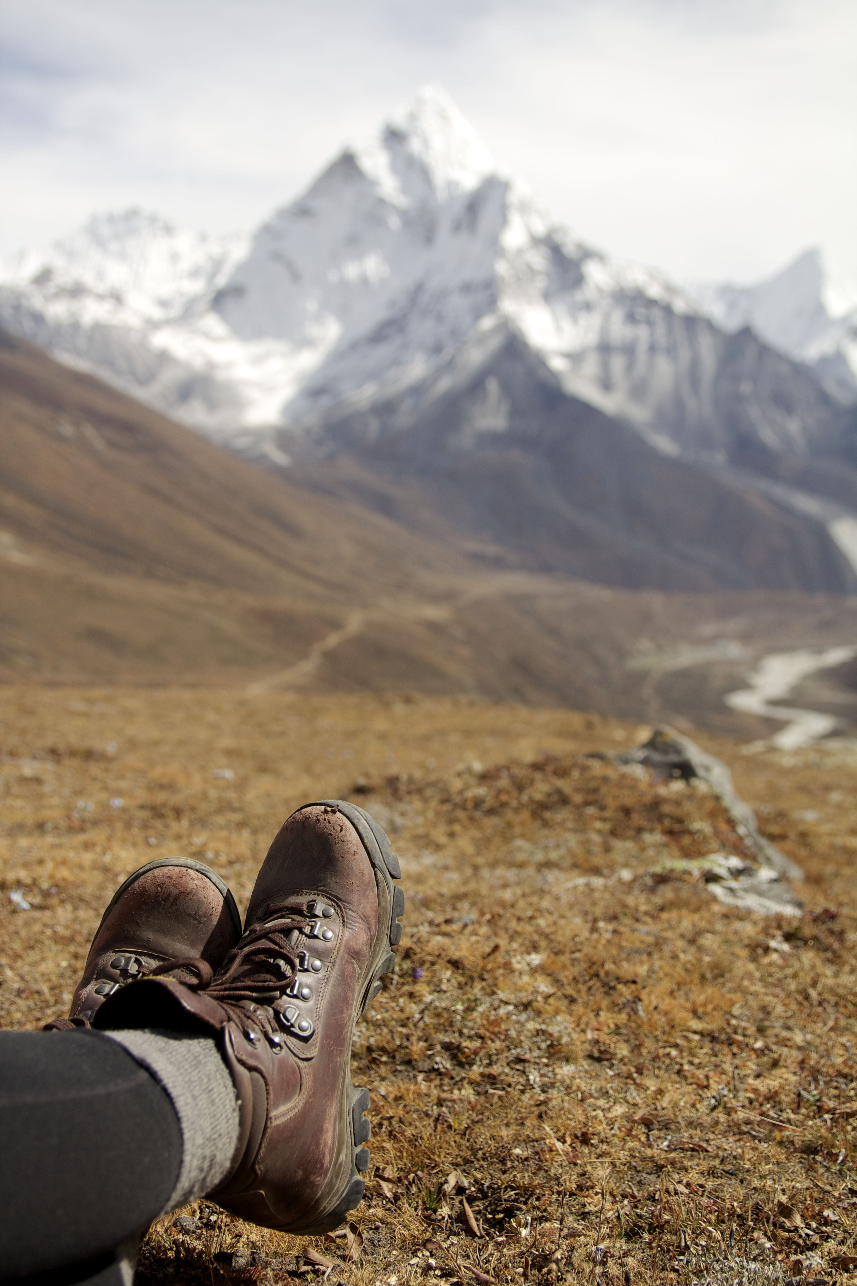 leather, leisure activity, shoes, hiking, low section, snow, mountain, landscape, field, real people, people, beauty in nature, scenics - nature, environment, Phone HD Wallpaper