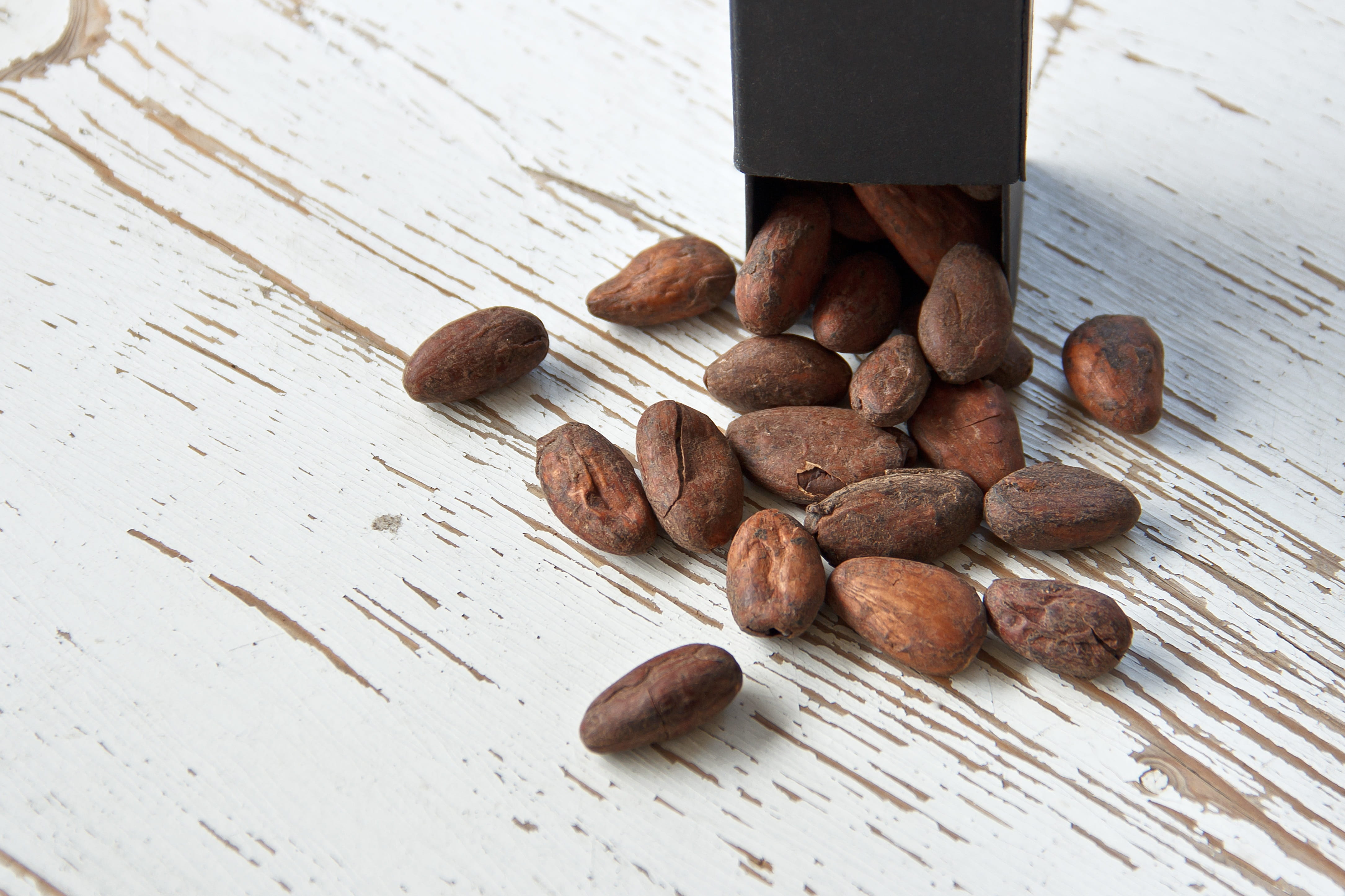 wood, wellbeing, food and drink, Cocoa Bean, nut, table, nutshell, coffee - drink, Food, coffee, freshness, high angle view, roast, dried, nature, white, HD Wallpaper