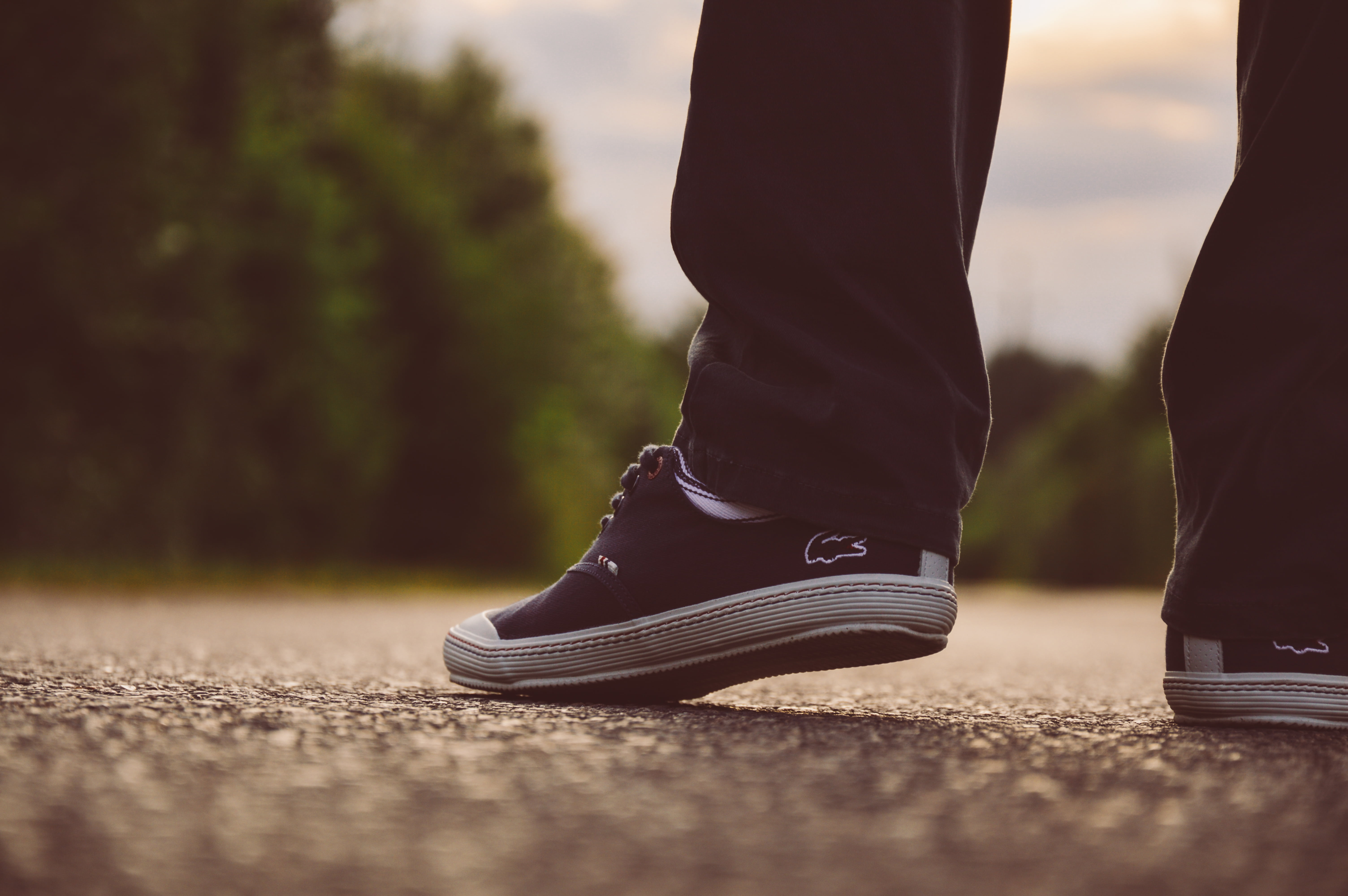 pair, lifestyles, low section, shoes, wearing, selective, low, outdoors, heterosexual couple, shoe, person, fashion, top, lacoste, pavement, road, showing, HD Wallpaper