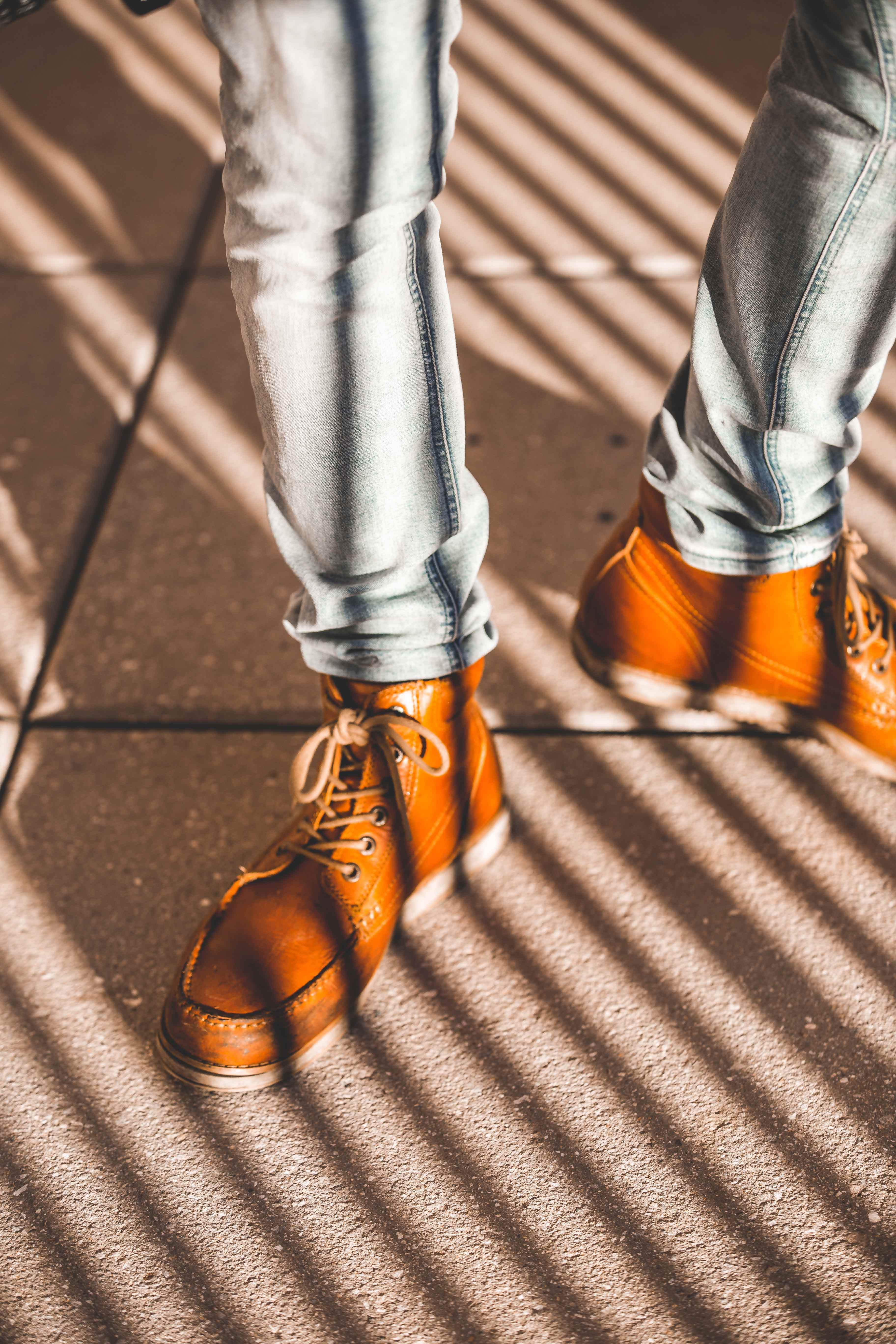 adult, real people, body part, 5K, pair, boots, washed jeans, lover boy, laced boot, human leg, concrete, elather, footpath, shoe, human limb, floor, shadow, Phone HD Wallpaper