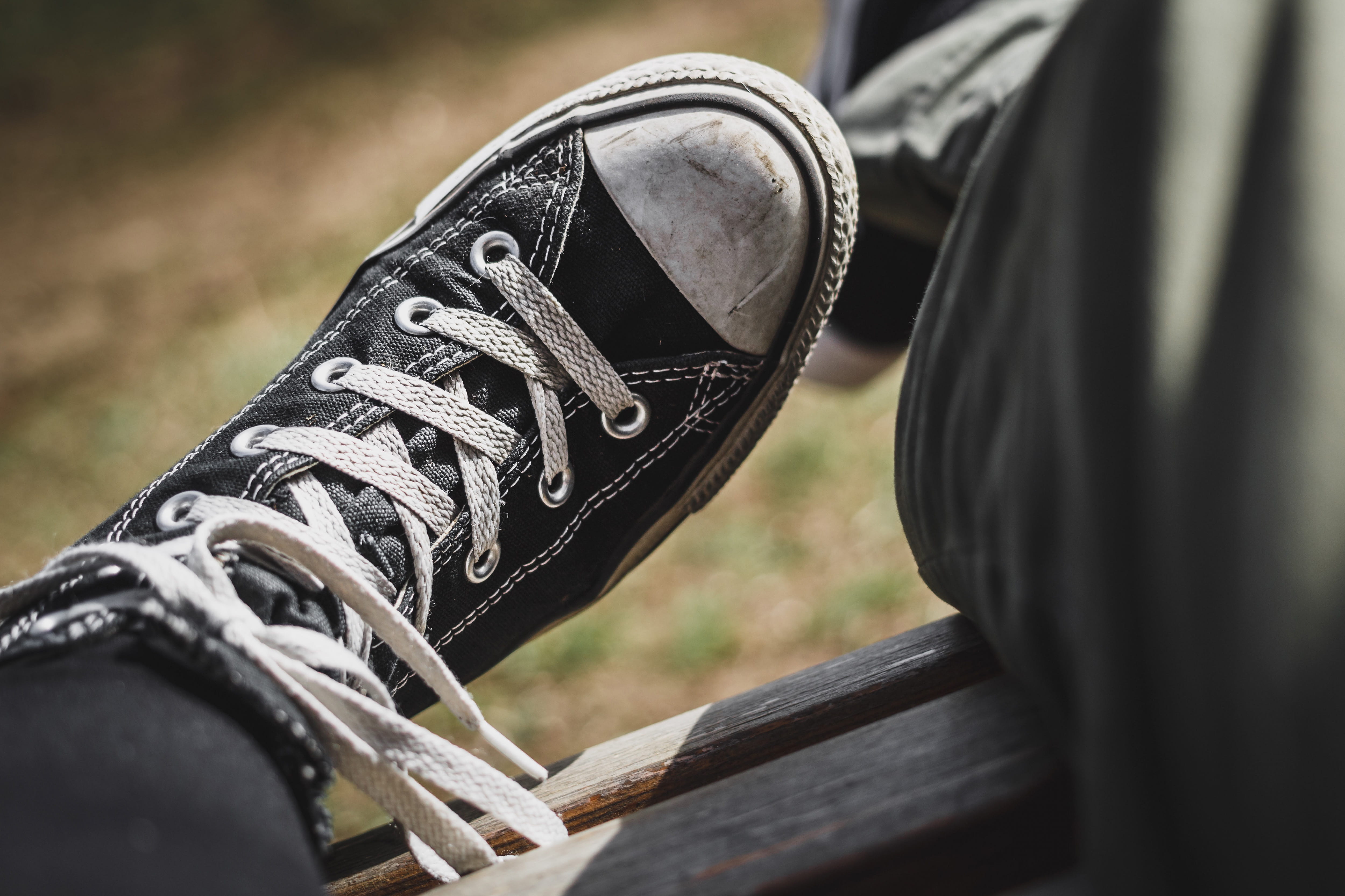 black color, real people, human body part, human leg, shoe, lifestyles, selective focus, one person, shot, men, sport, nature, 4K, unrecognizable person, HD Wallpaper