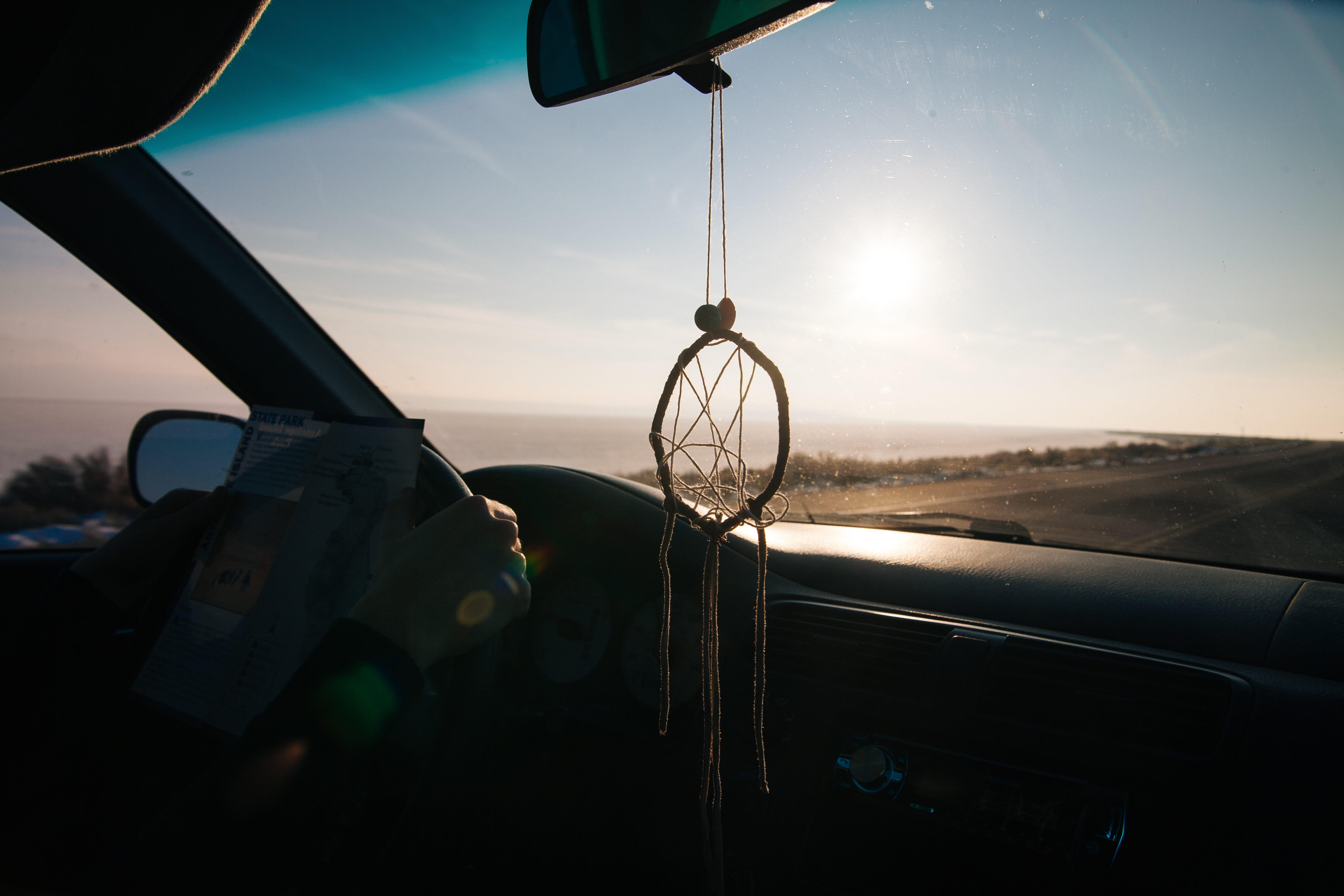 blue, rear, golden hour, cloud - sky, outdoors, sunset, close-up, day, windshield, sun, transparent, luxury, brown, mode of transportation, golden, mirror, HD Wallpaper
