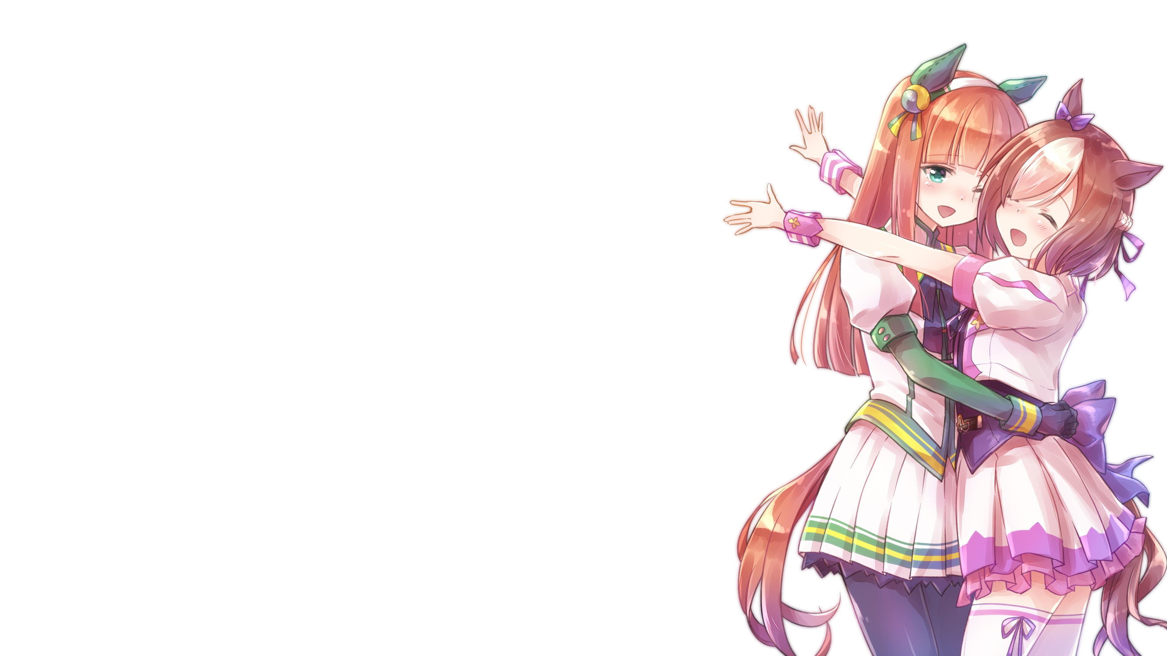 anime girls, creativity, 4K, adult, women, clothing, representation, cut out, simple background, standing, three quarter length, indoors, multi colored, HD Wallpaper