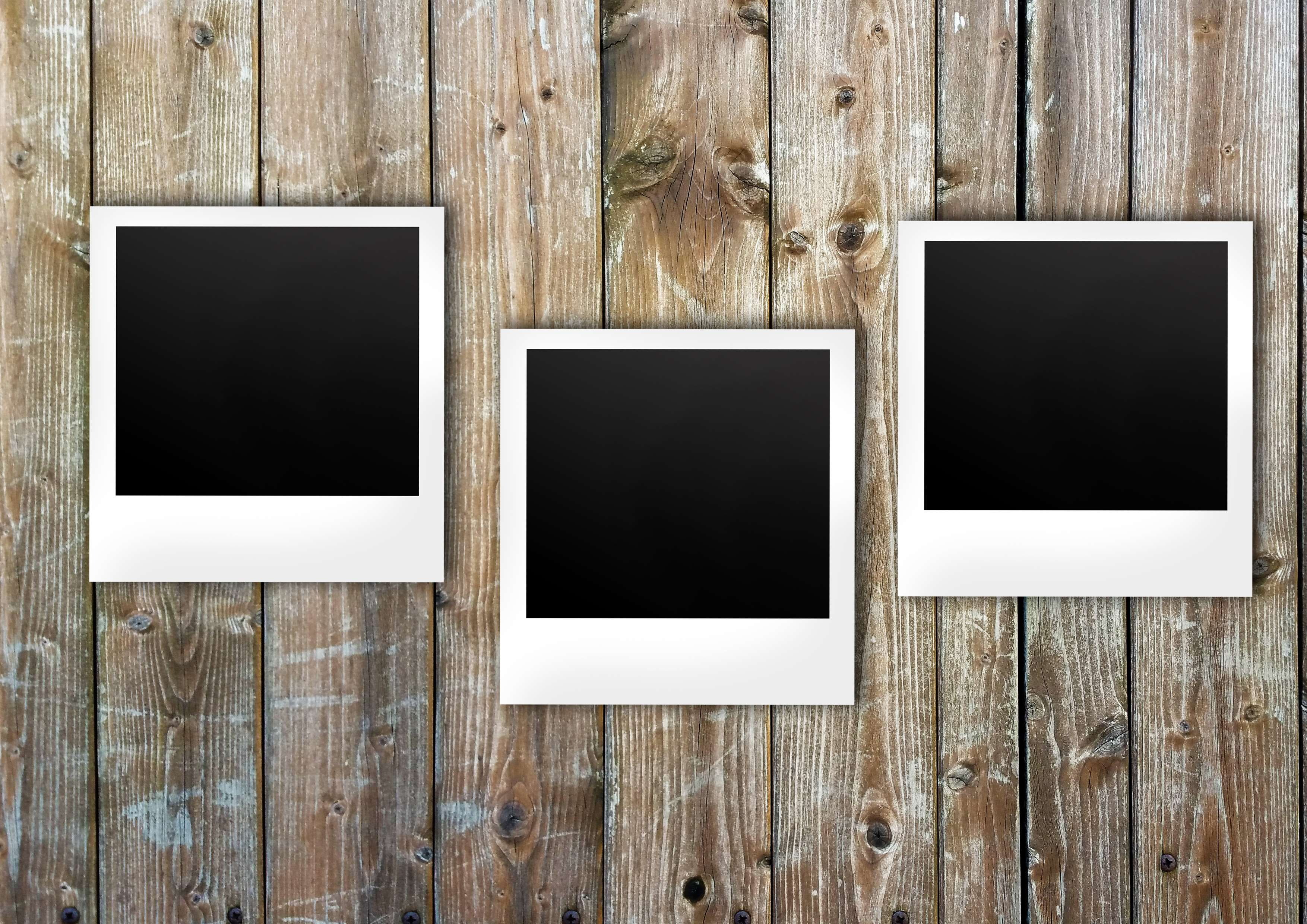 instant, brown, directly above, copy space, frame, picture frame, retro styled, blank, list, 2K, notes, wall - building feature, no people, black color, HD Wallpaper