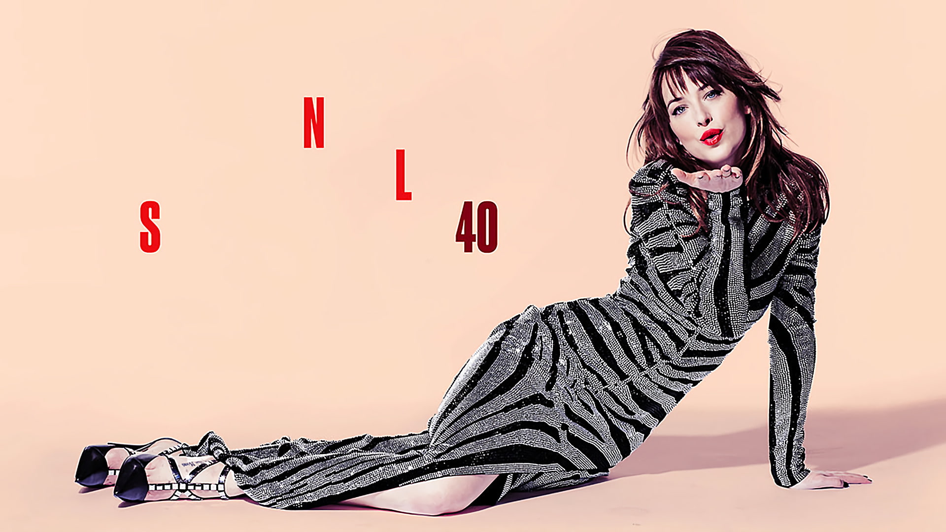 winter, Dakota Johnson, human body part, mouth open, young adult, child, hairstyle, shoe, TV Show, hair, lifestyles, full length, beautiful woman, positive emotion, HD Wallpaper