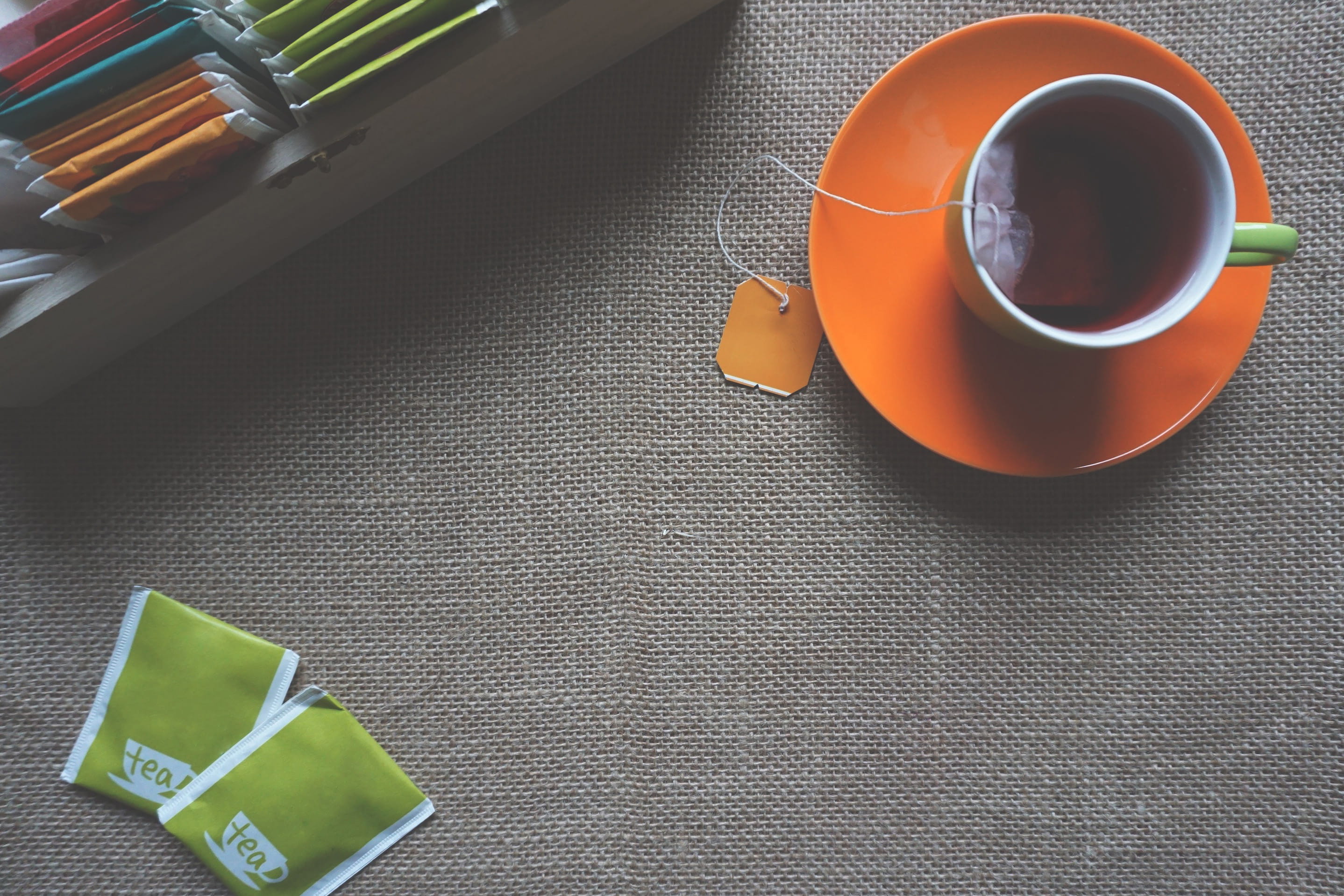 still life, green tea, healthy lifestyle, indoors, Overhead, healthy eating, tea - hot drink, food and drink, freshness, mug, cup, 2K, cup of tea, teapot, HD Wallpaper