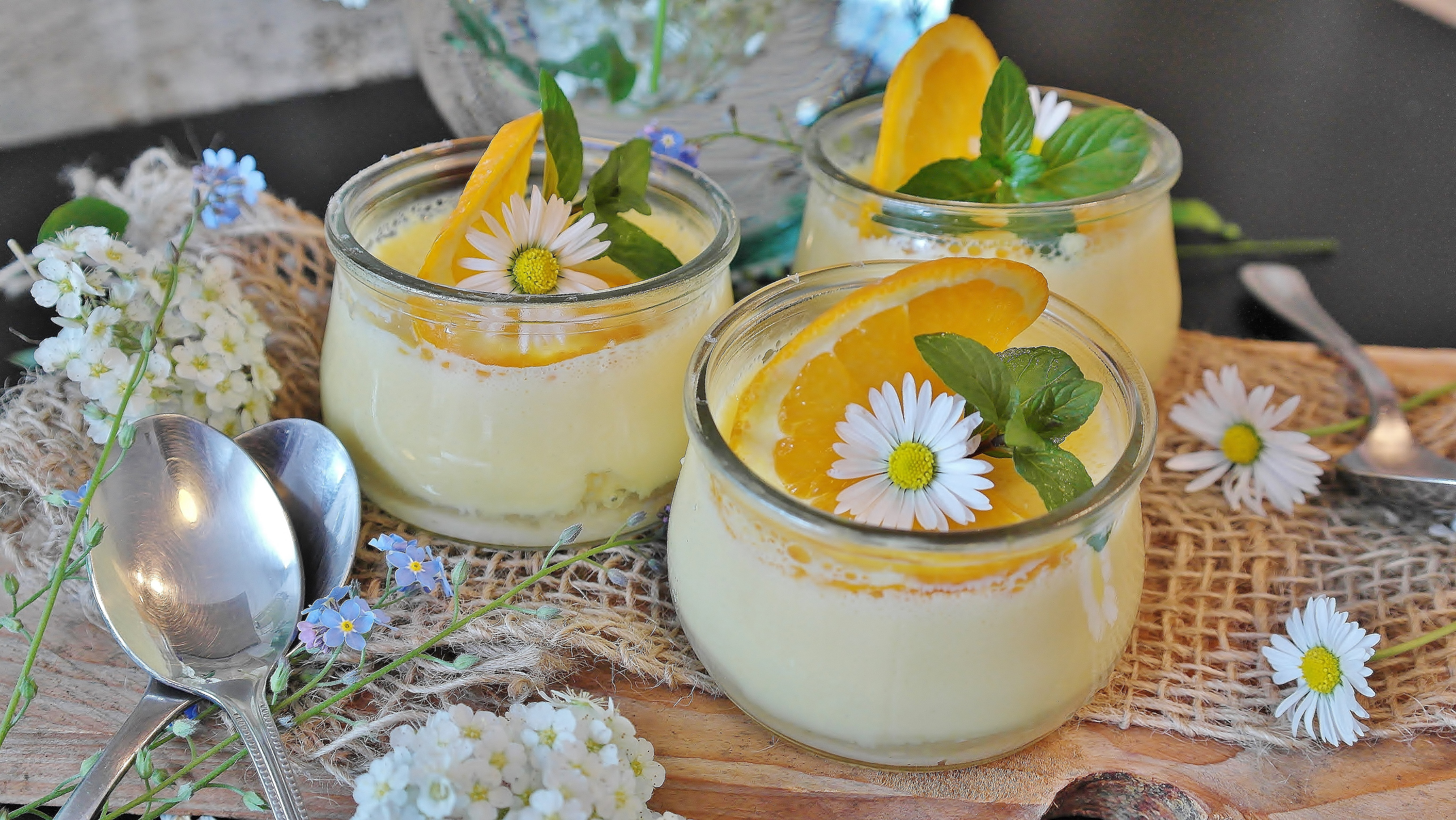 filled, fruits, temptation, flowering plant, cream, food and drink, no people, milk, benefit from, mint leaf - culinary, eat, plant, leaf, gourmet, herb, HD Wallpaper