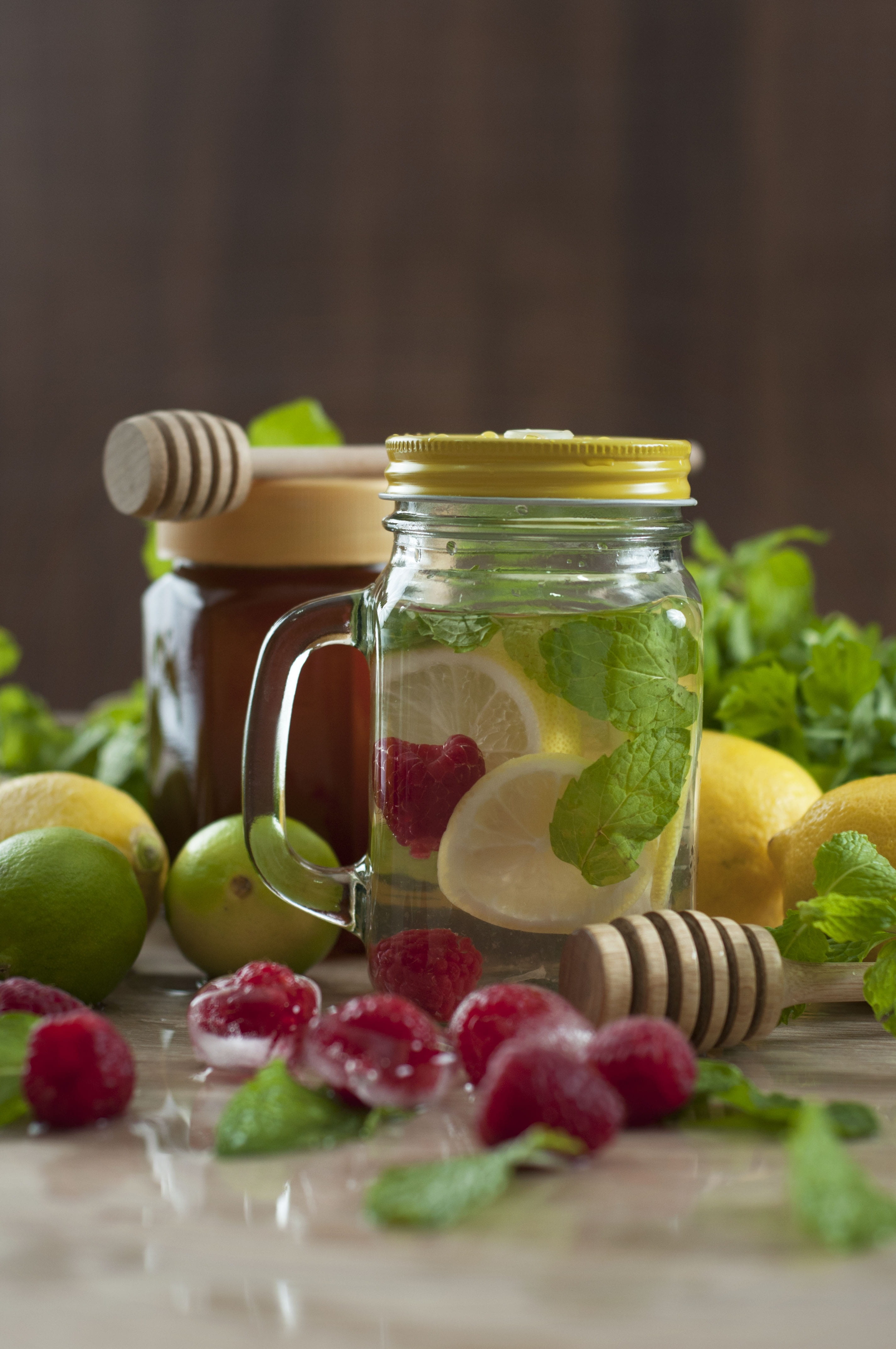 green, citrus, wellbeing, close-up, still life, container, summer, mint leaf - culinary, lemonade, scented, color, food, refreshment, glass - material, Phone HD Wallpaper