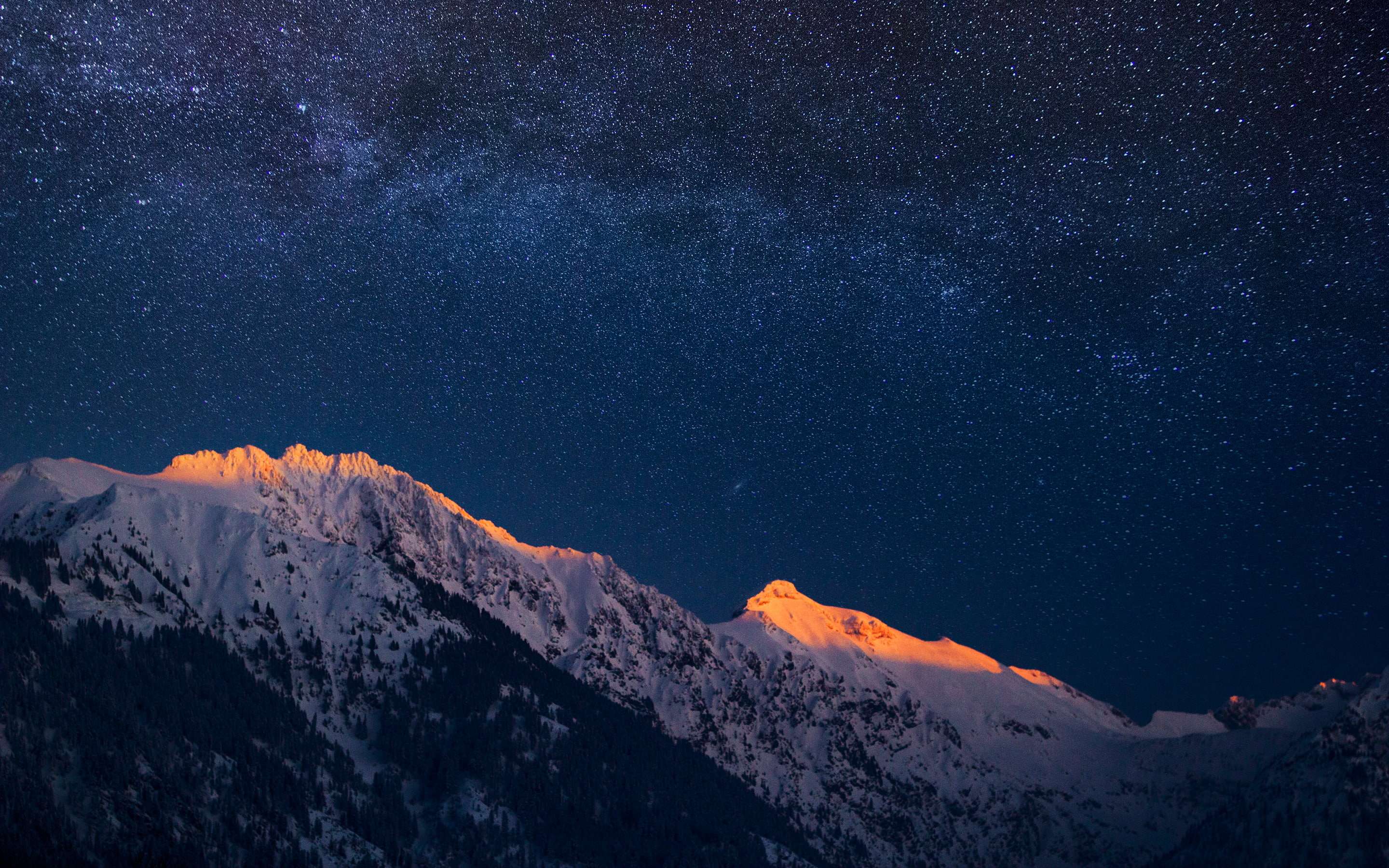 mountain, idyllic, space, nature, bavariagermany, astronomy, galaxies, digitalcomposition, tranquil scene, germany, beauty in nature, blue, mountain peak, HD Wallpaper