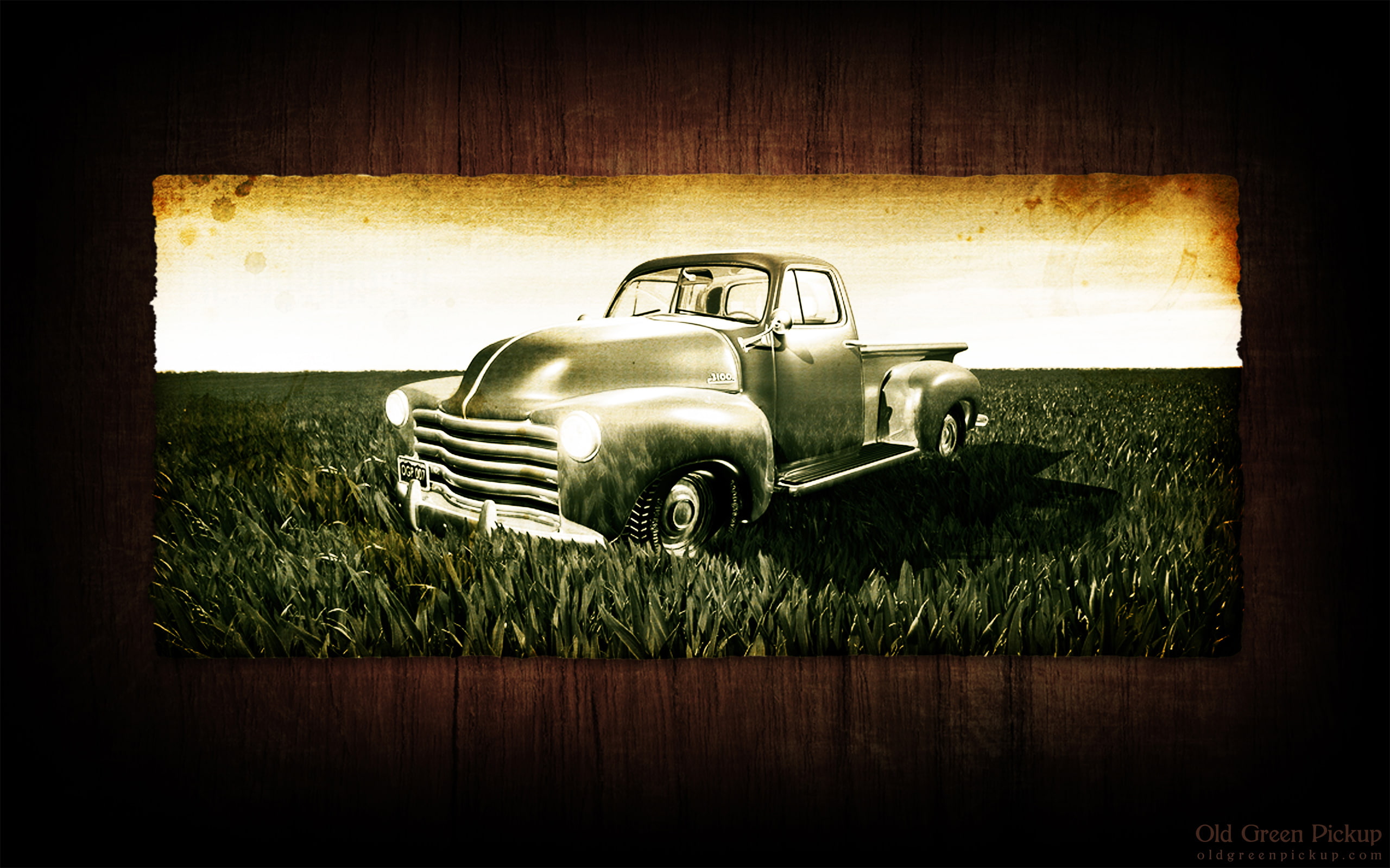 cars, pickup, nature, history, green, transportation, trucks, vignette, car, photography, digitalcomposition, motor vehicle, land vehicle, indoors, mode of transportation, HD Wallpaper