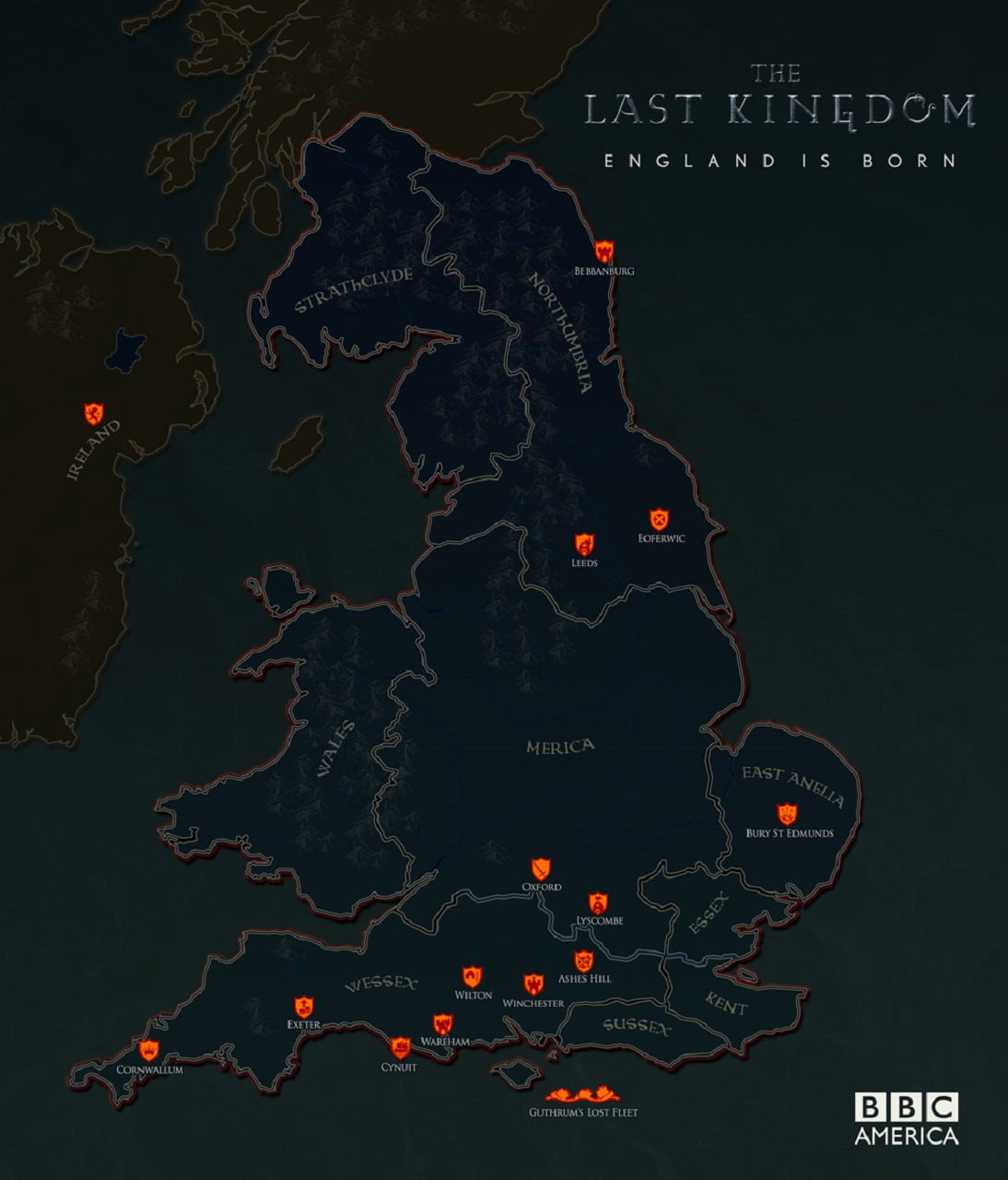 map, England, tv series, 720P, TV, The Last Kingdom, history, BBC, Phone HD Wallpaper