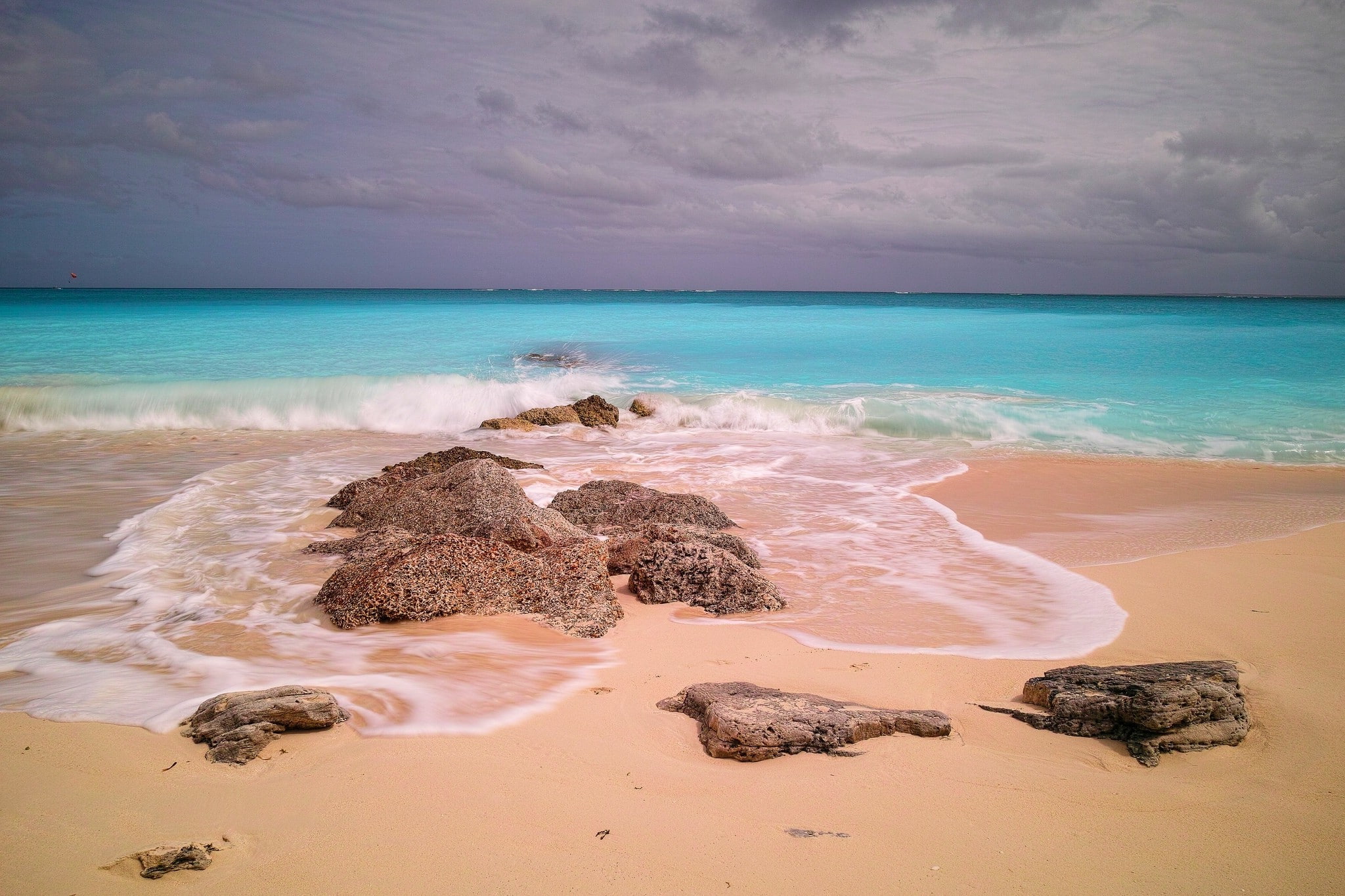 holiday, cloud - sky, travel destinations, land, motion, no people, lagoon, water, nature photography landscape beach sea rocks sand eden island tropical caribbean turks amp caicos, HD Wallpaper