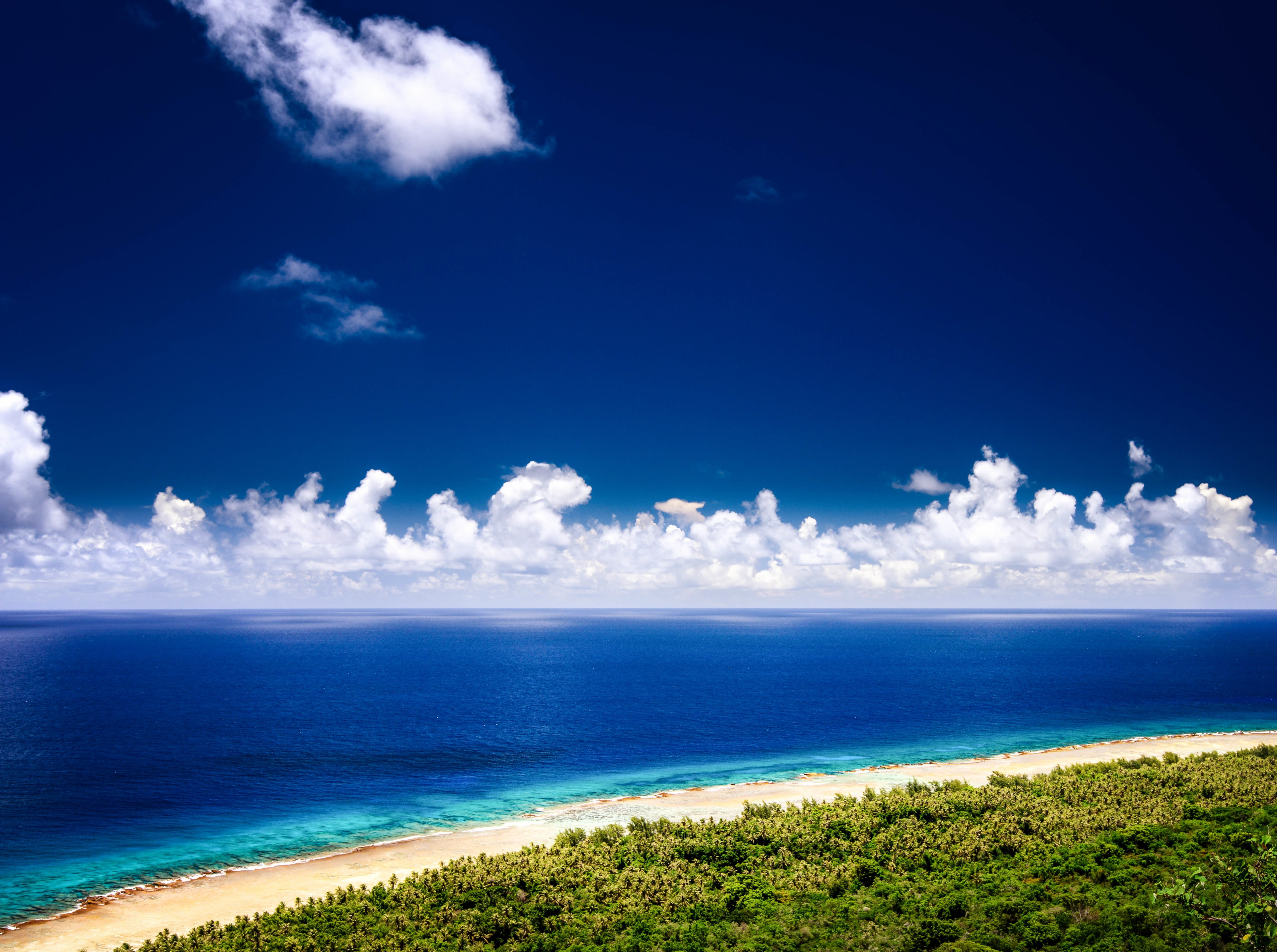 Coast, Summertime, Beautiful, beaches, tranquility, Outdoor, View, hd, land, Travel, Nature, sea, Island, horizon, horizon over water, tranquil scene, cloud - sky, HD Wallpaper