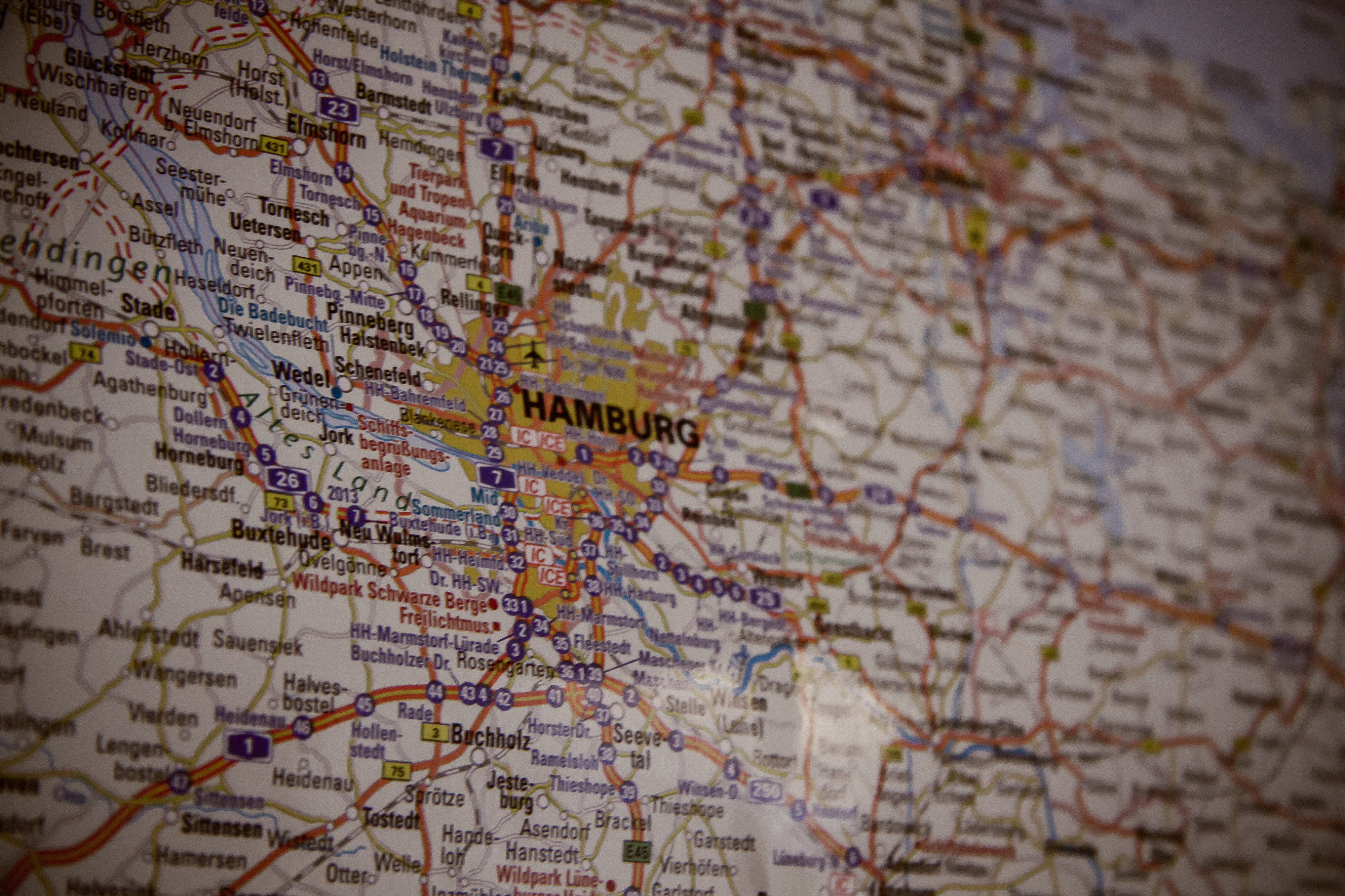 journey, road, text, full frame, plan, selective focus, exploration, tour, 4K, travel destinations, close-up, europe, multi colored, tourism, germany, HD Wallpaper