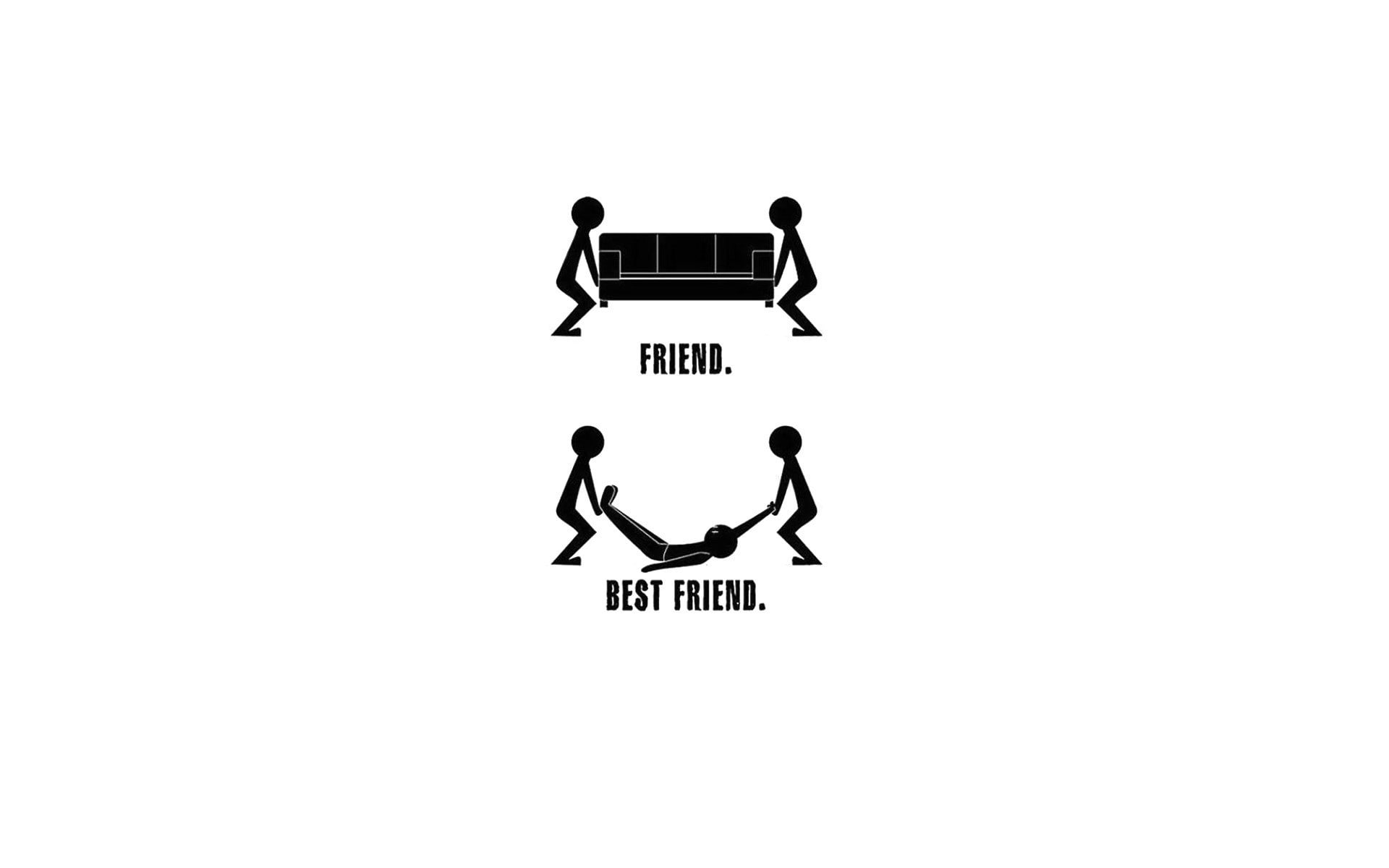 dark humor, simple background, 1080P, Best Friend, humor, minimalism, HD Wallpaper