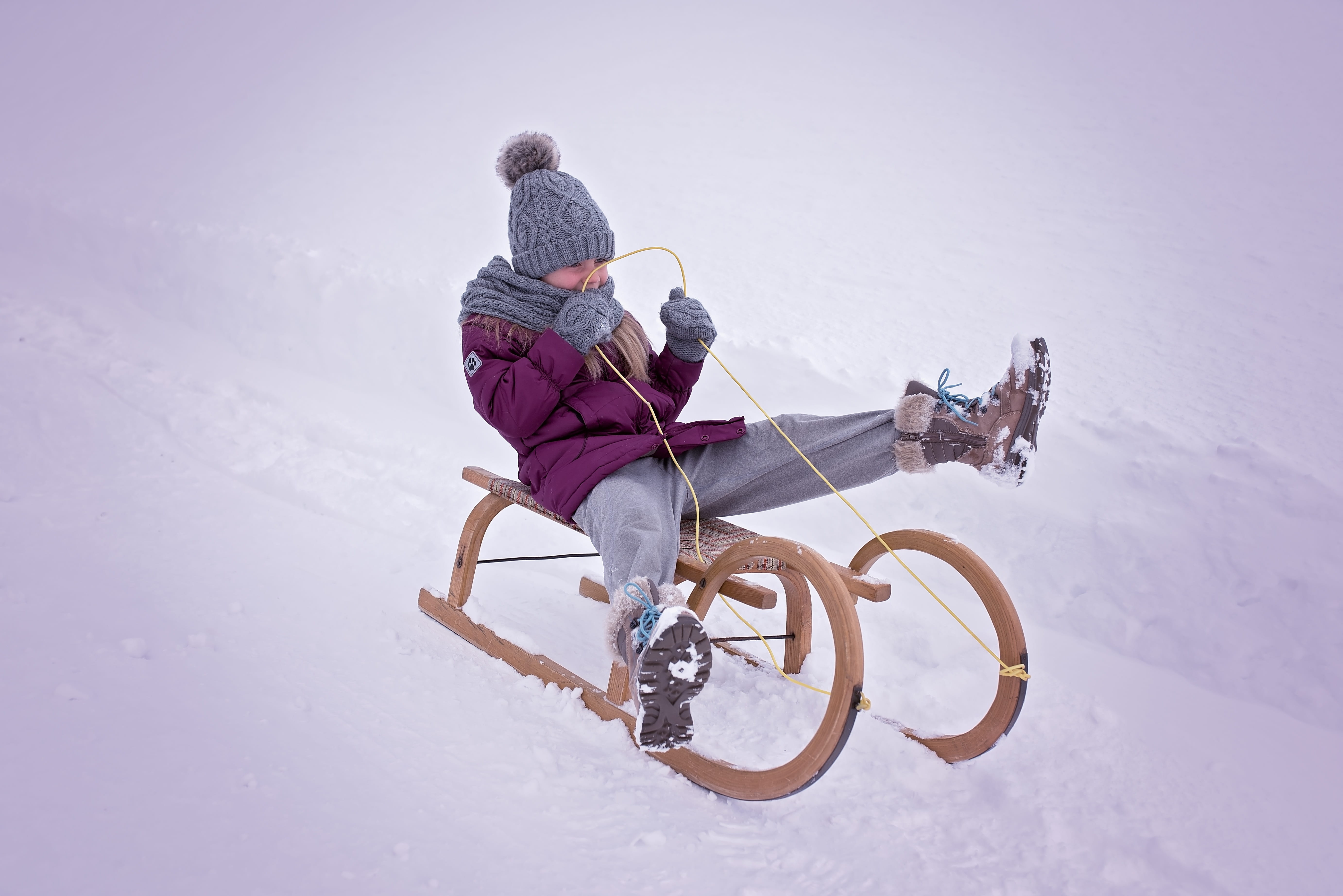 5K, caucasian Ethnicity, boys, ride, childhood, clothing, image Technique, riding, enjoyment, moving Activity, toboggan, fun, father, snow, girl, color Image, HD Wallpaper