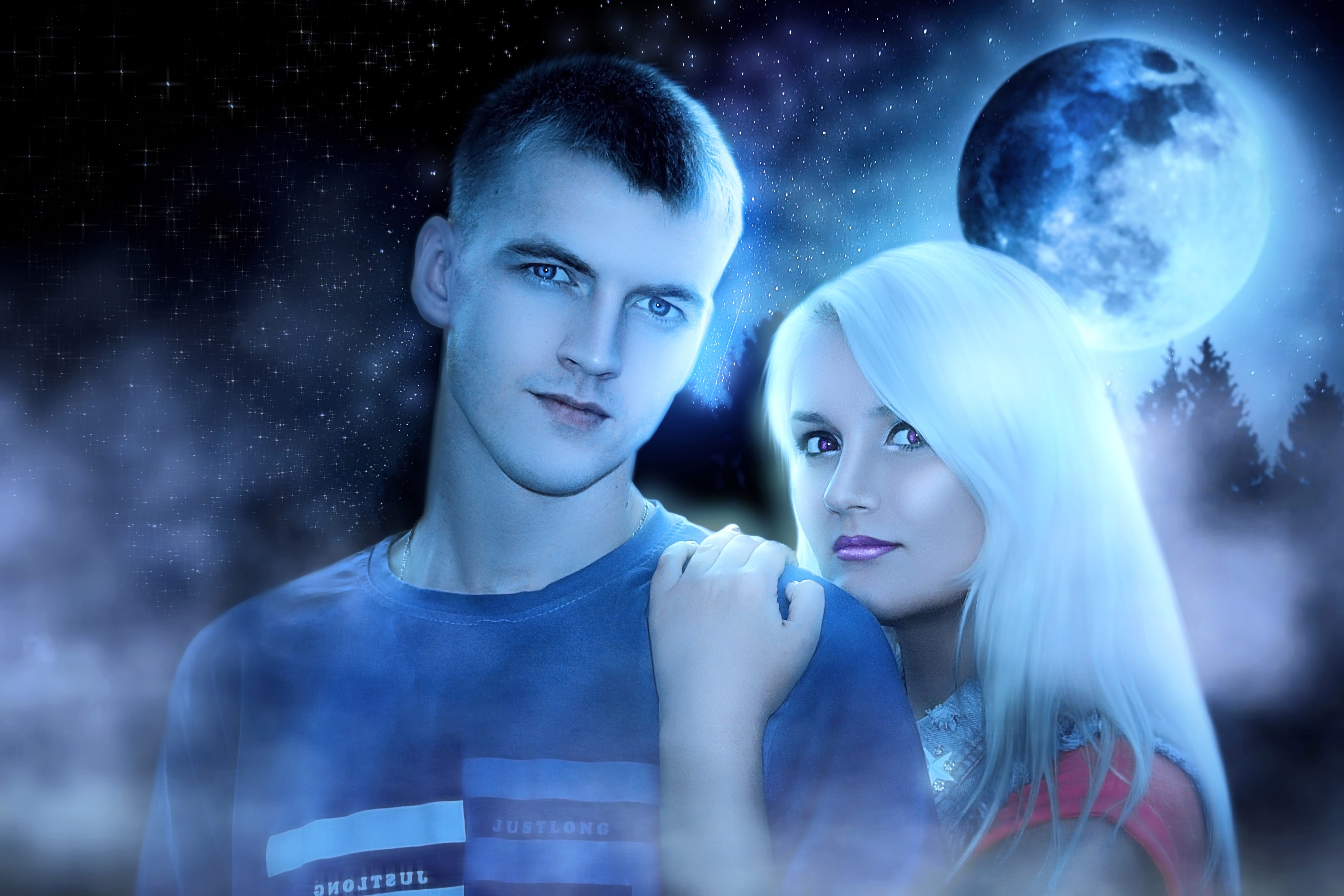 emotion, night, people, headshot, emotions, tenderness, romance, however, beautiful woman, women, illuminated, love, photoshoot, two, portrait, couple, HD Wallpaper
