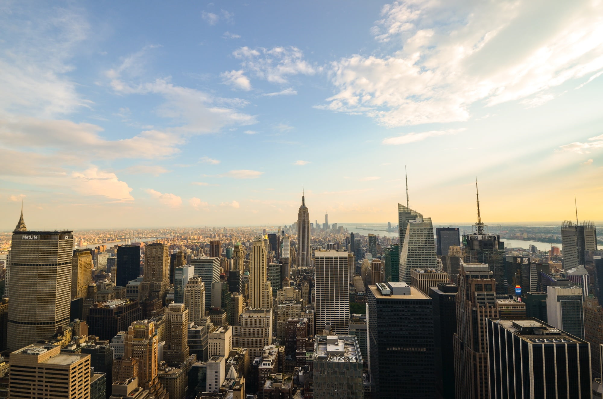 skyline, york, office building exterior, panorama, new, cityscape, outlook, office, nyc, skyscrapers, nature, new York State, famous Place, empire, urban Skyline, HD Wallpaper