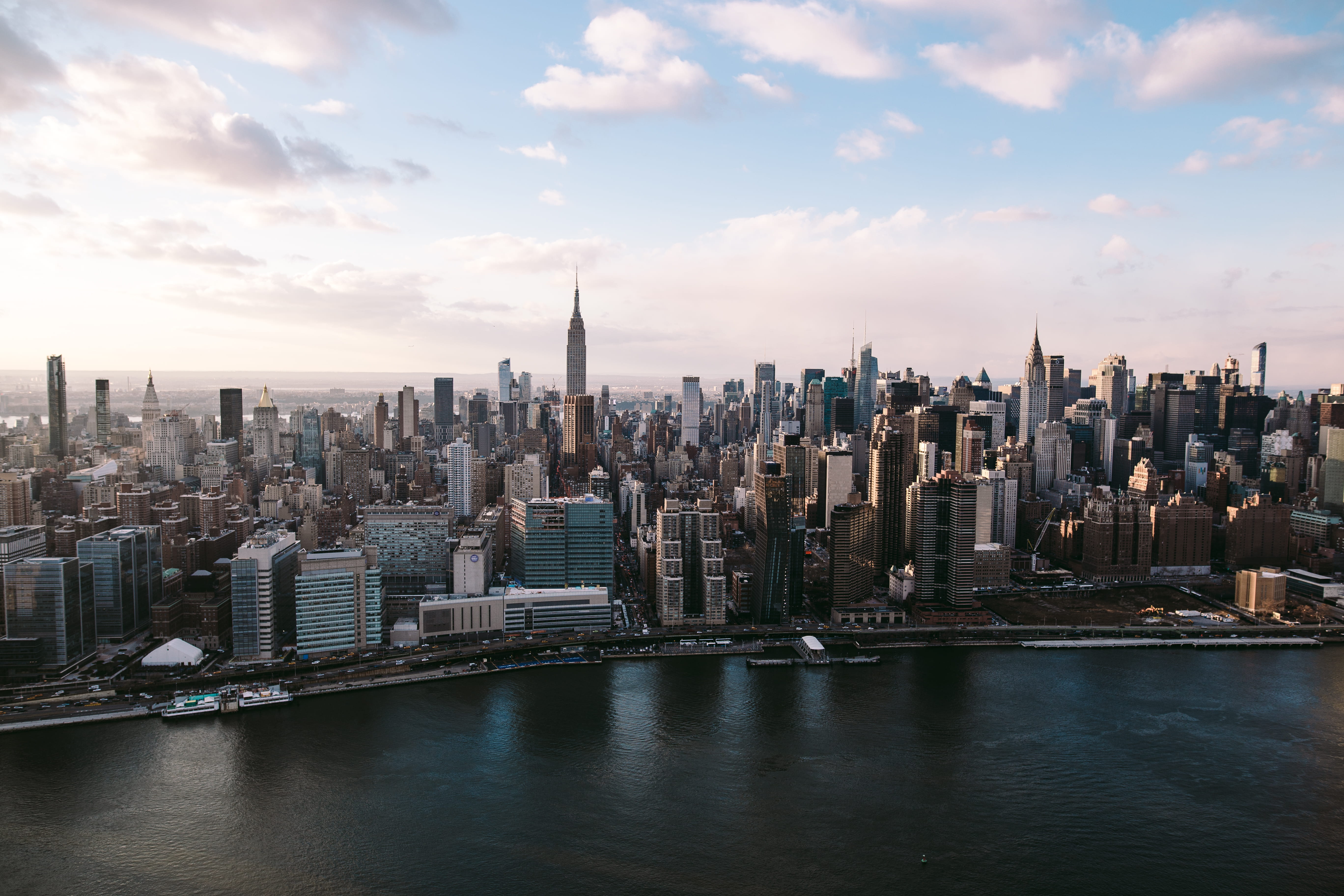 daytime, panoramic, travel Destinations, architecture, city, outdoors, downtown District, building Exterior, landscape, waterfront, urban Scene, uSA, urban Skyline, HD Wallpaper