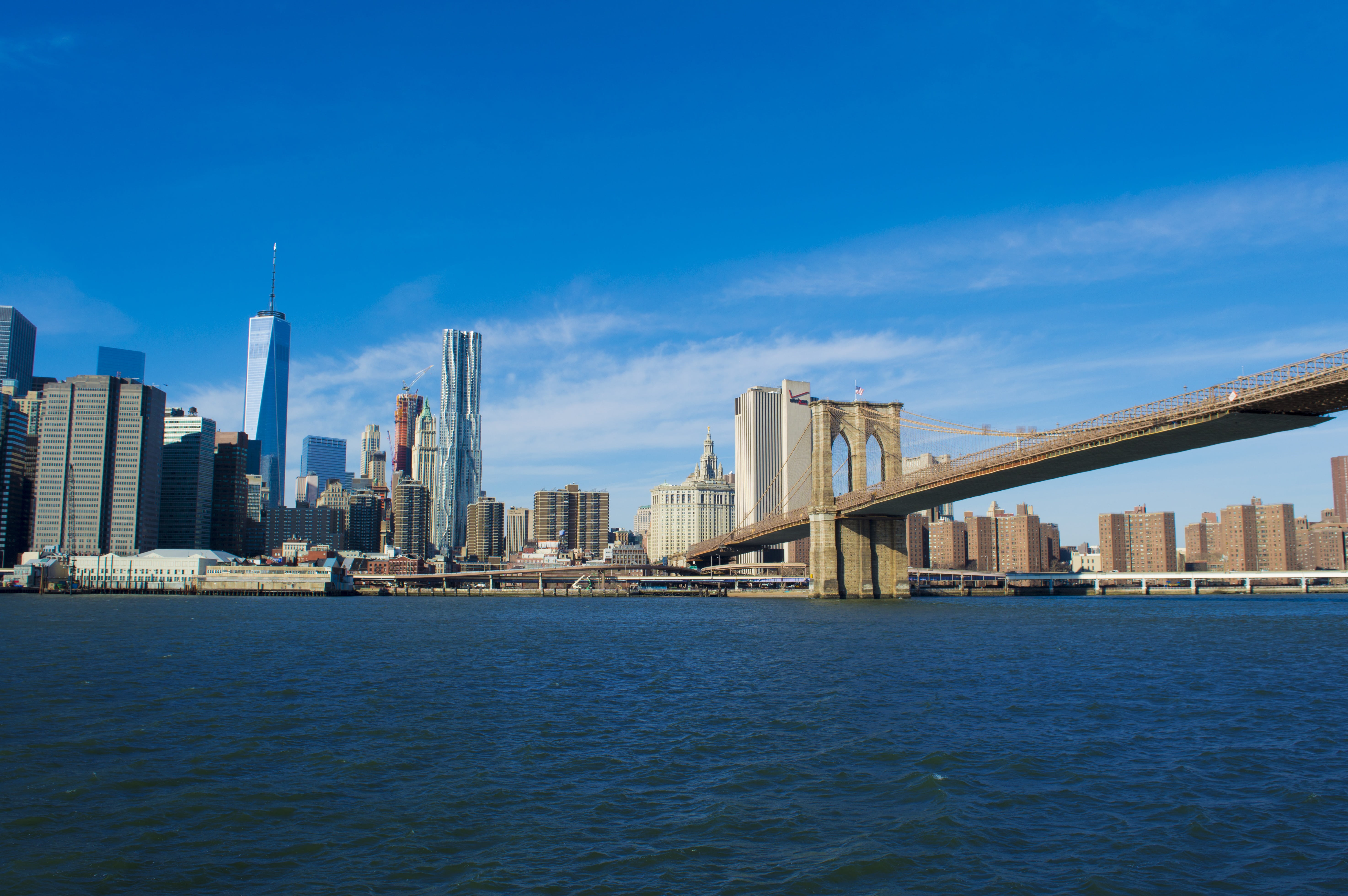 office, america, river, tourism, office building exterior, landscape, urban, building, financial district, waterfront, travel destinations, skyscraper, HD Wallpaper
