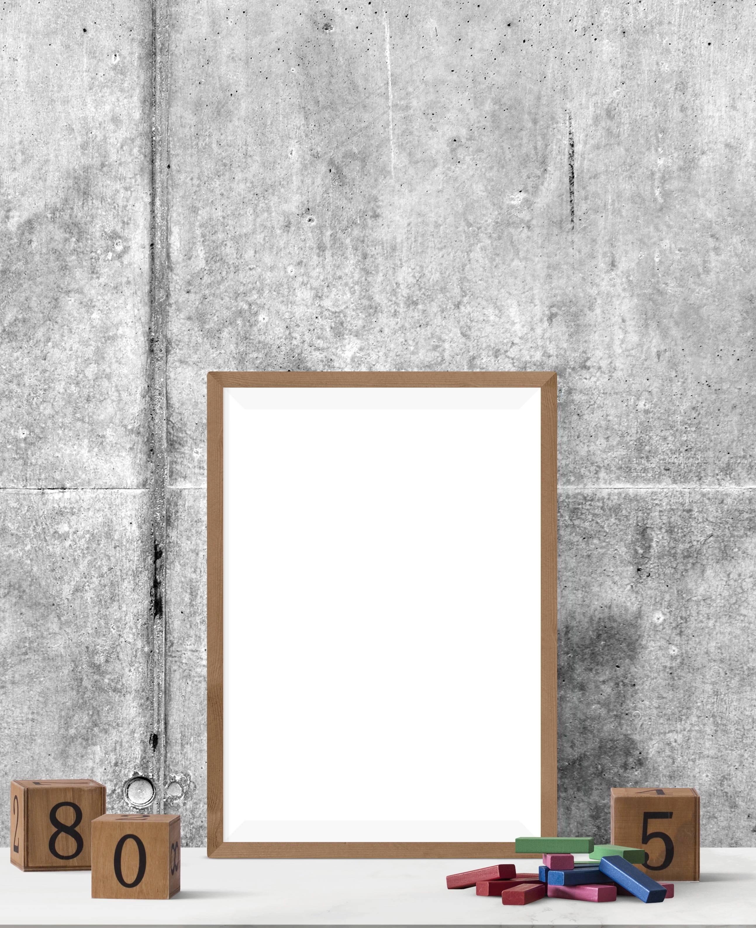 portrait, mockup, table, picture frame, architecture, backgrounds, blank, absence, wood - material, wall - building feature, white color, home improvement, Phone HD Wallpaper