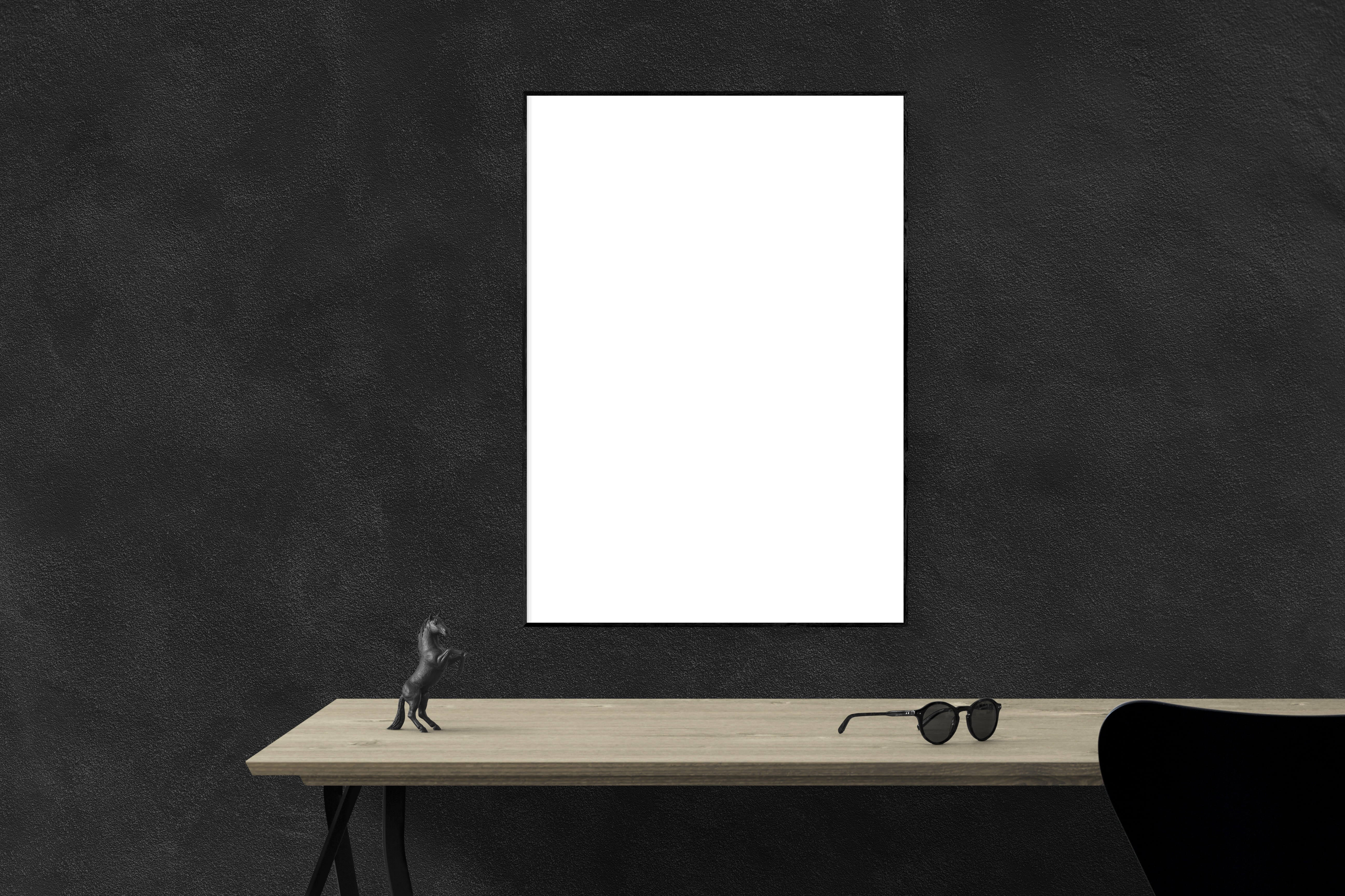 still life, technology, frame, no people, table, wood - material, picture, poster mockup, presentation, horse, 5K, template, paper, photo, chair, white color, HD Wallpaper