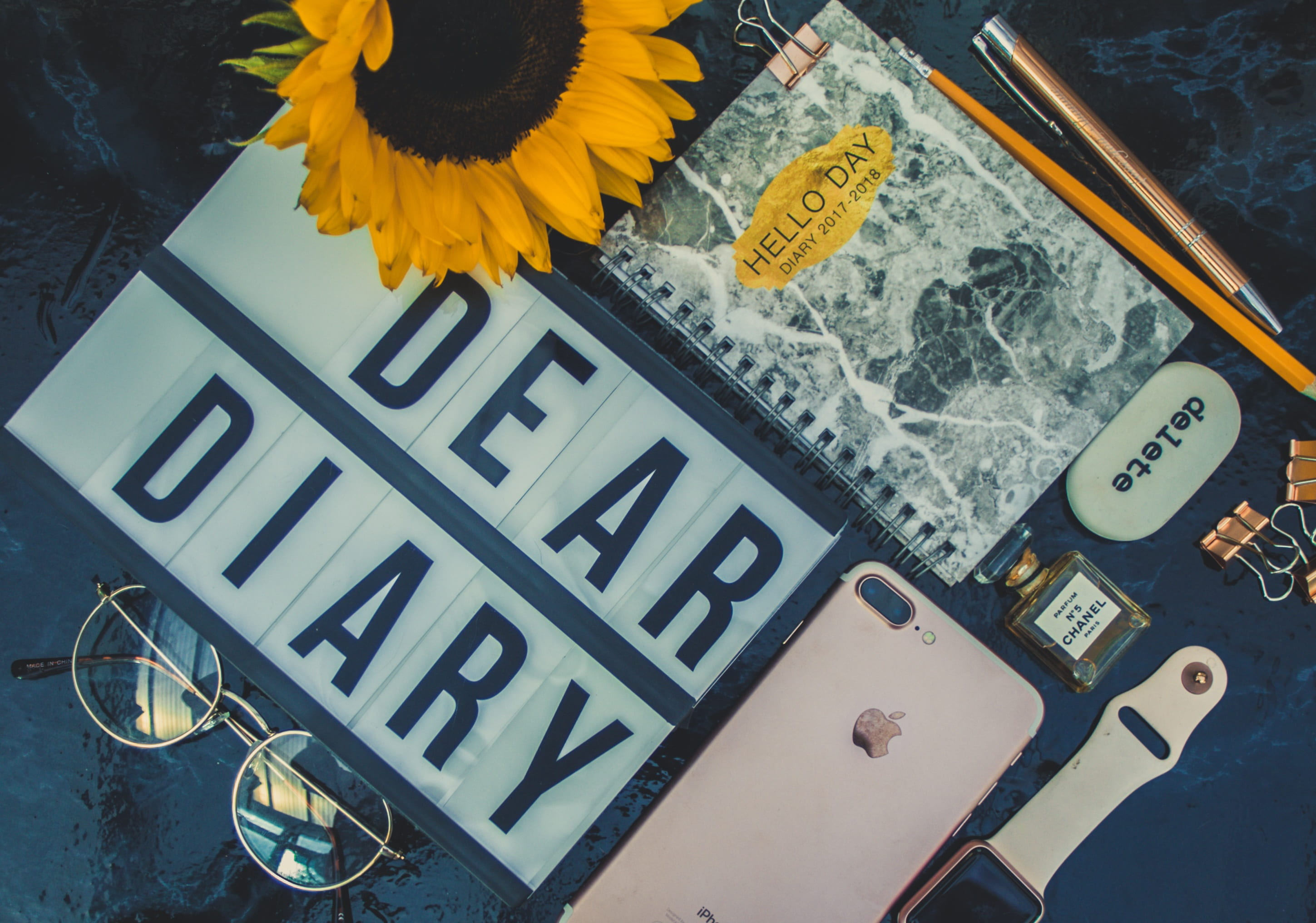 text, prep, iphone, western script, flat lay, table, flay, apple, watch, communication, number, gold, indoors, eyeglasses, notebook, plant, flowering plant, HD Wallpaper
