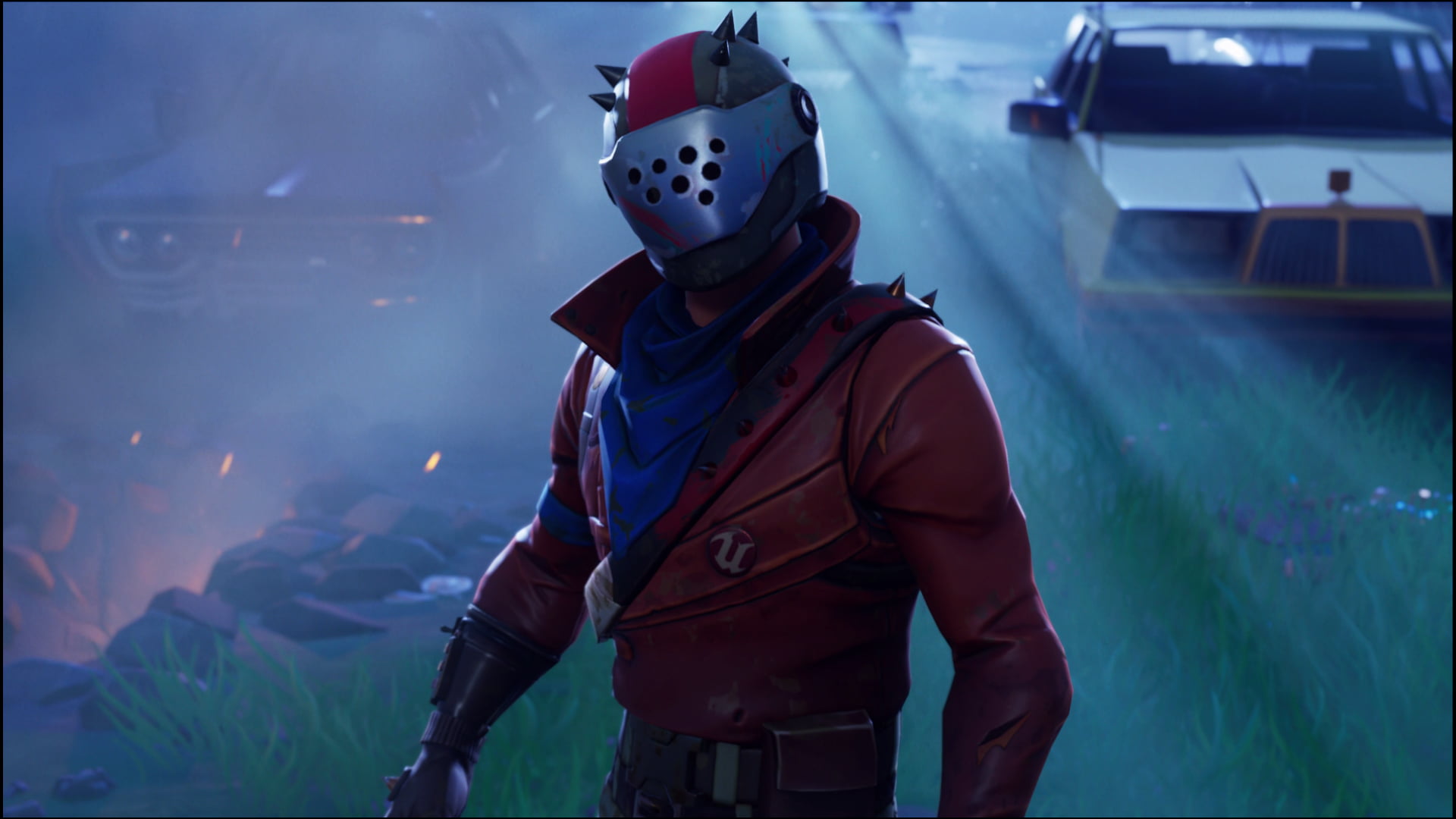 Fortnite, standing, waist up, Xbox One, holding, clothing, arts culture and entertainment, leisure activity, warm clothing, enjoyment, video games, one person, HD Wallpaper